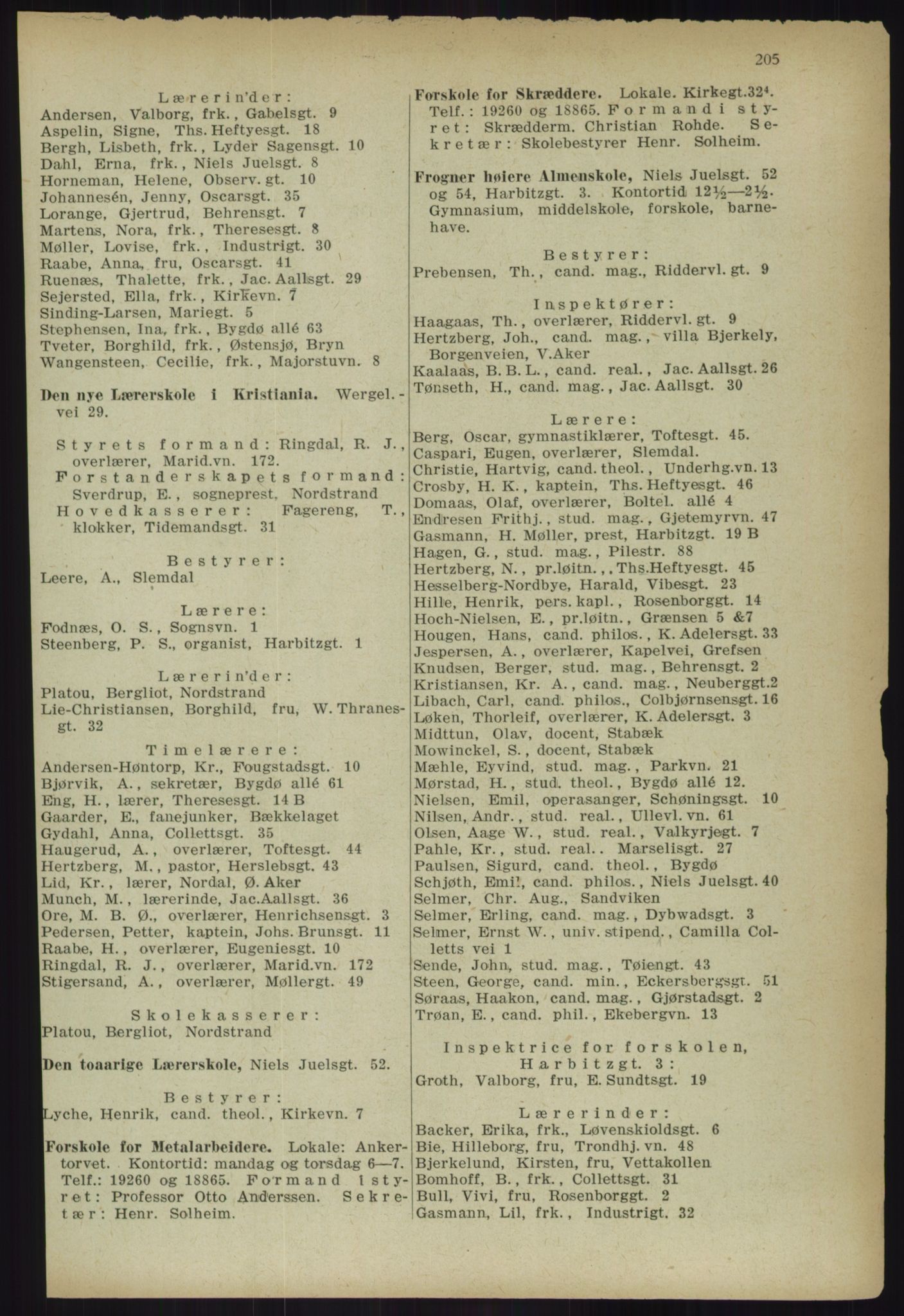 Kristiania/Oslo adressebok, PUBL/-, 1918, p. 218