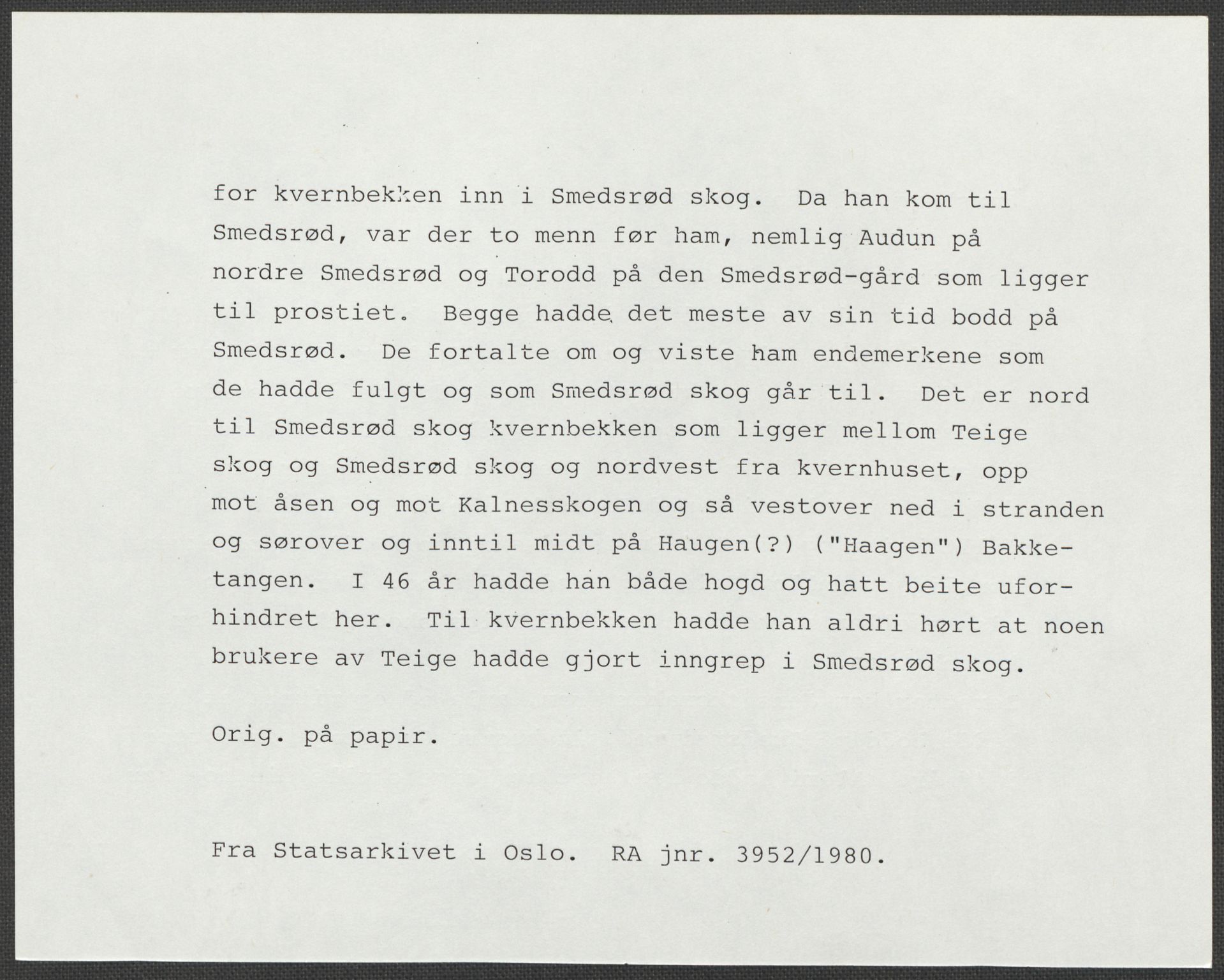 Riksarkivets diplomsamling, RA/EA-5965/F15/L0022: Prestearkiv - Vestfold, 1573-1670, p. 94