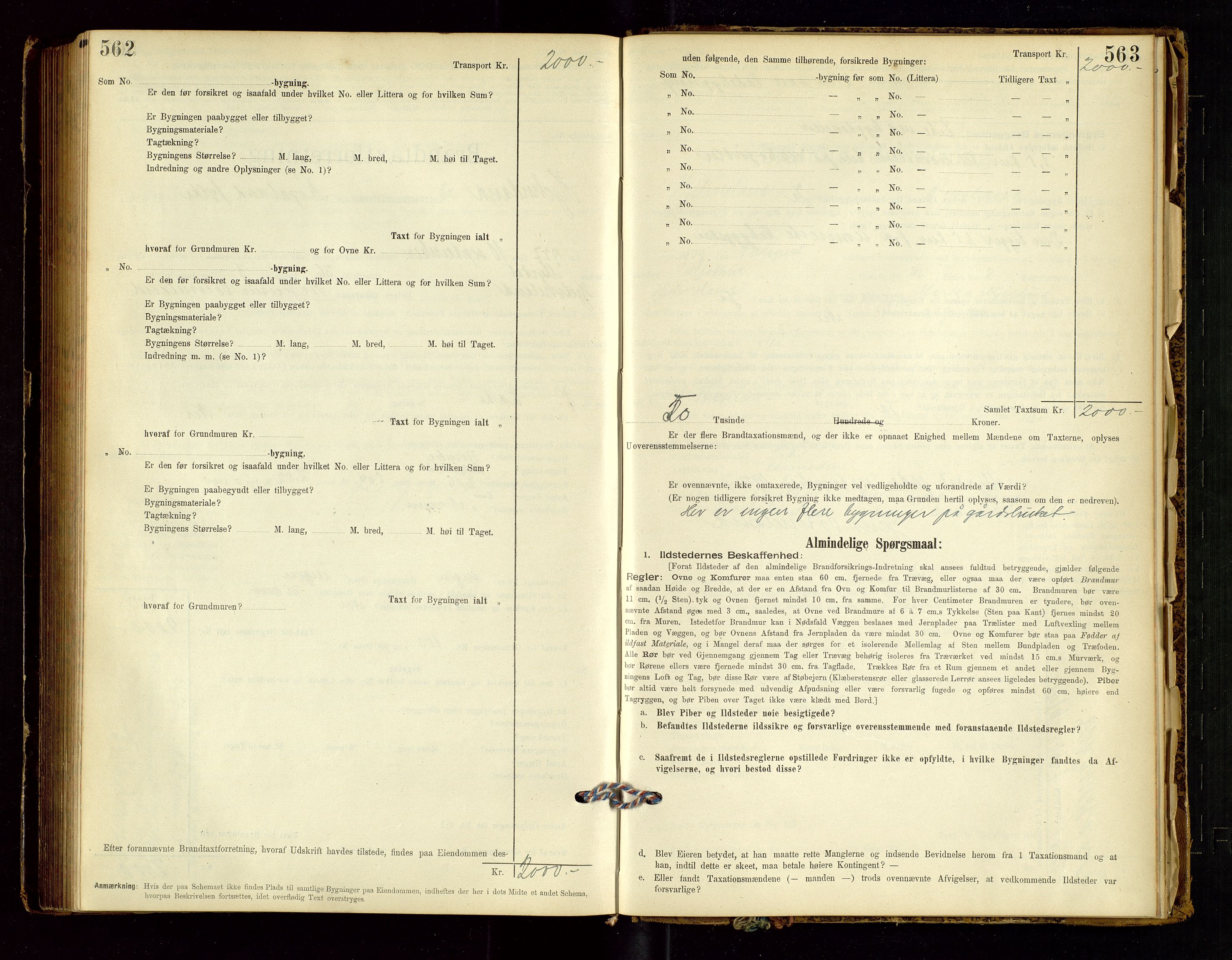 Hjelmeland lensmannskontor, AV/SAST-A-100439/Gob/L0001: "Brandtaxationsprotokol", 1895-1932, p. 562-563