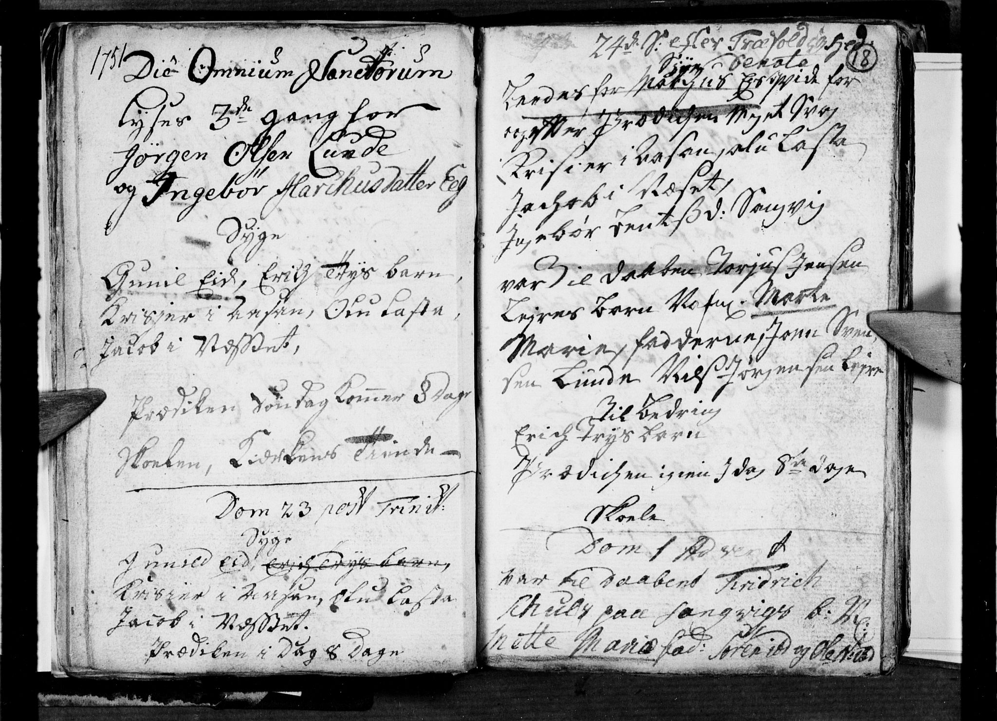 Søgne sokneprestkontor, SAK/1111-0037/F/Fa/Fab/L0003: Parish register (official) no. A 3, 1751-1759, p. 18
