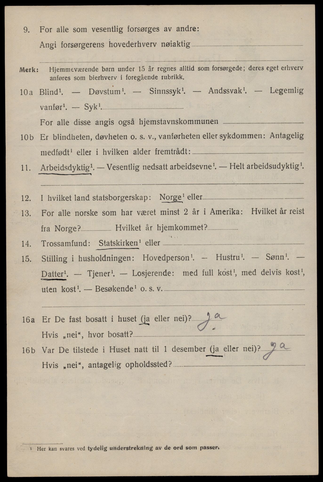 SAT, 1920 census for Trondheim, 1920, p. 130757