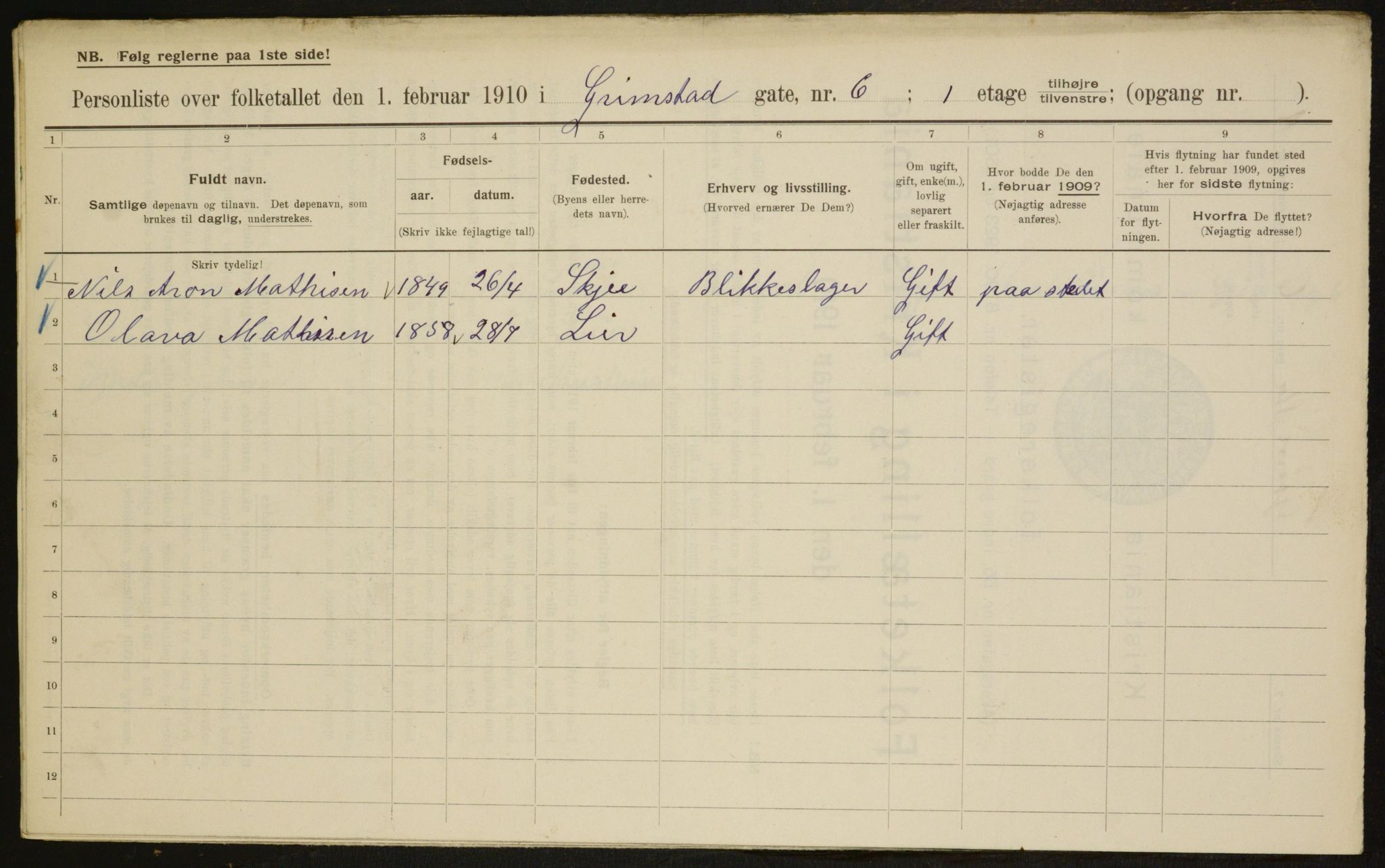 OBA, Municipal Census 1910 for Kristiania, 1910, p. 28451