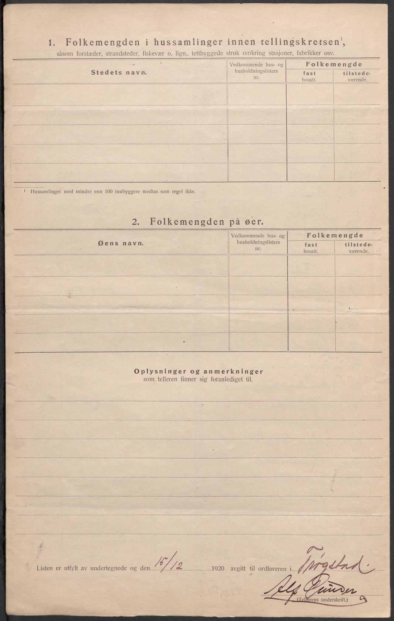 SAO, 1920 census for Trøgstad, 1920, p. 10