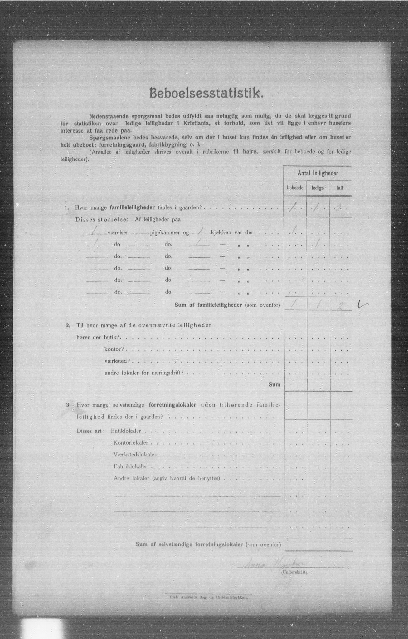 OBA, Municipal Census 1904 for Kristiania, 1904, p. 5736