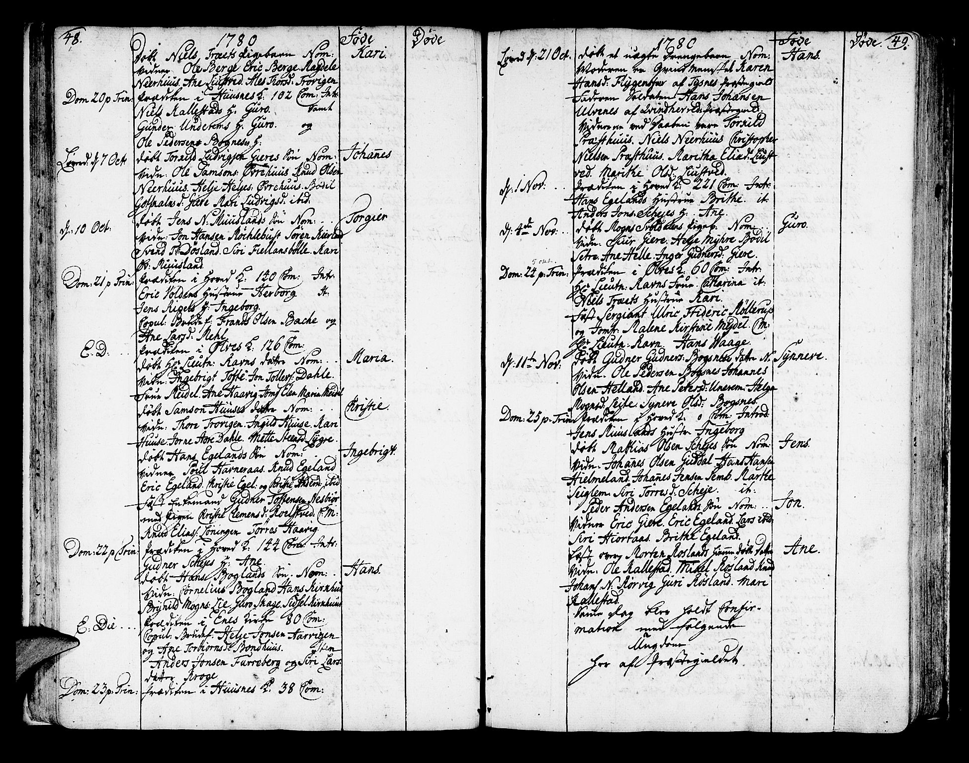 Kvinnherad sokneprestembete, AV/SAB-A-76401/H/Haa: Parish register (official) no. A 4, 1778-1811, p. 48-49