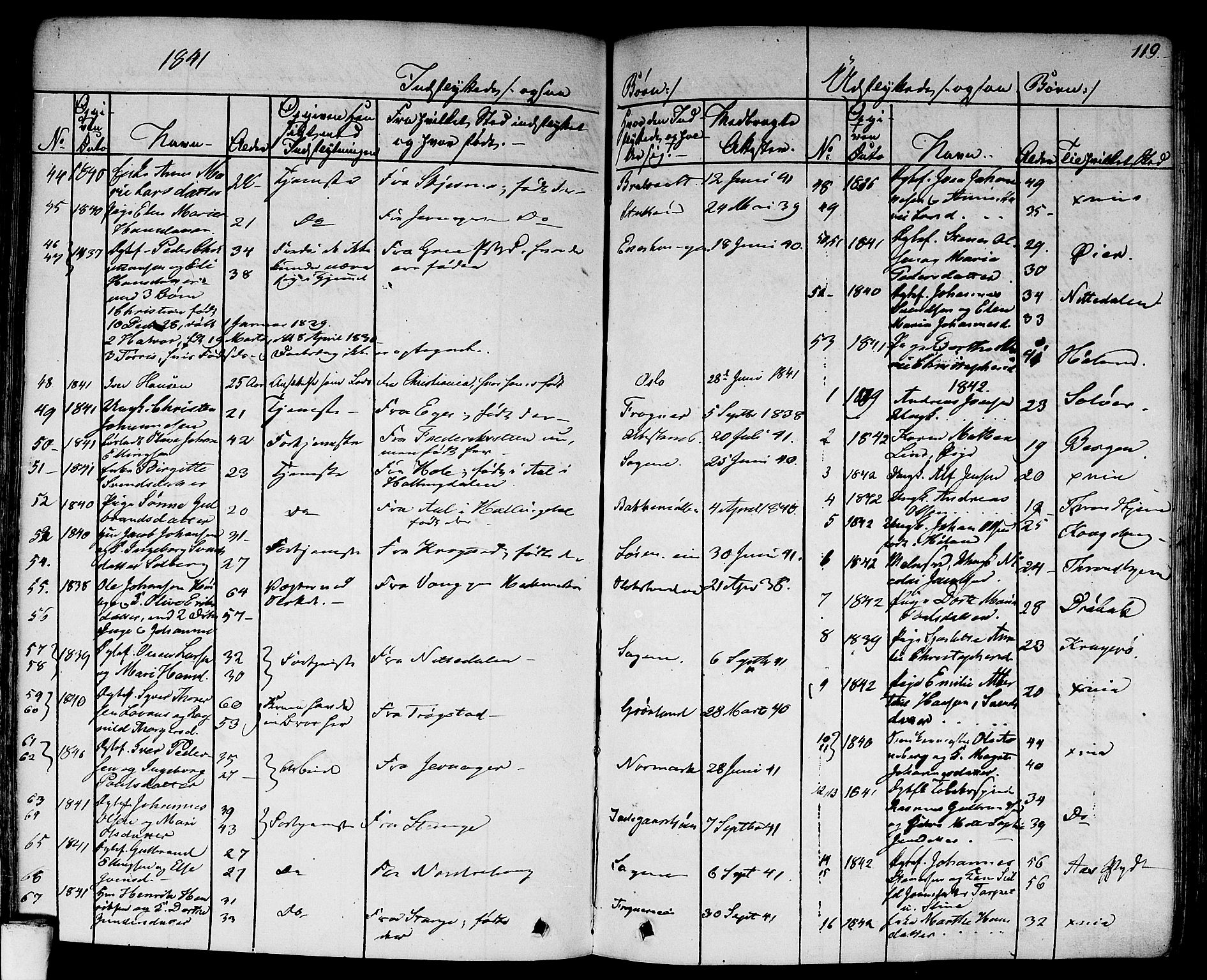 Aker prestekontor kirkebøker, AV/SAO-A-10861/F/L0018: Parish register (official) no. 17, 1829-1852, p. 119