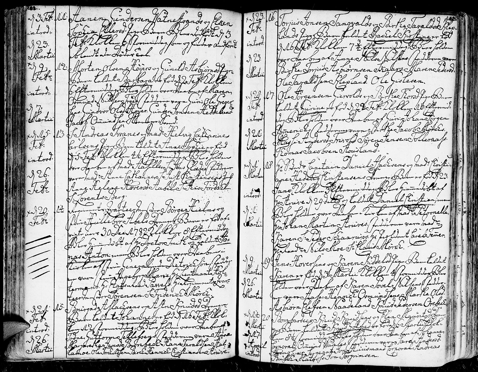 Kristiansand domprosti, AV/SAK-1112-0006/F/Fa/L0003: Parish register (official) no. A 3, 1778-1818, p. 142-143