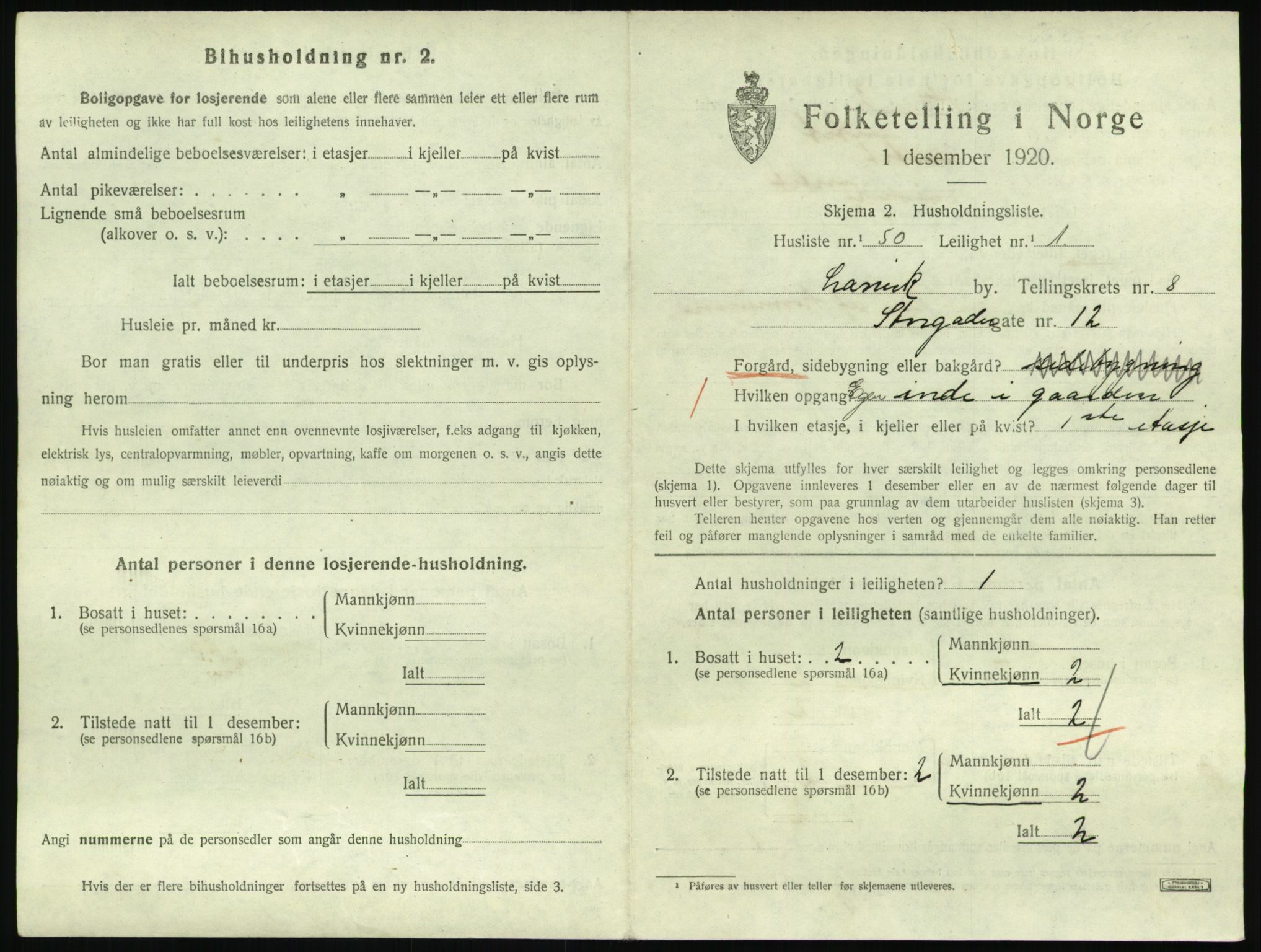 SAKO, 1920 census for Larvik, 1920, p. 6696