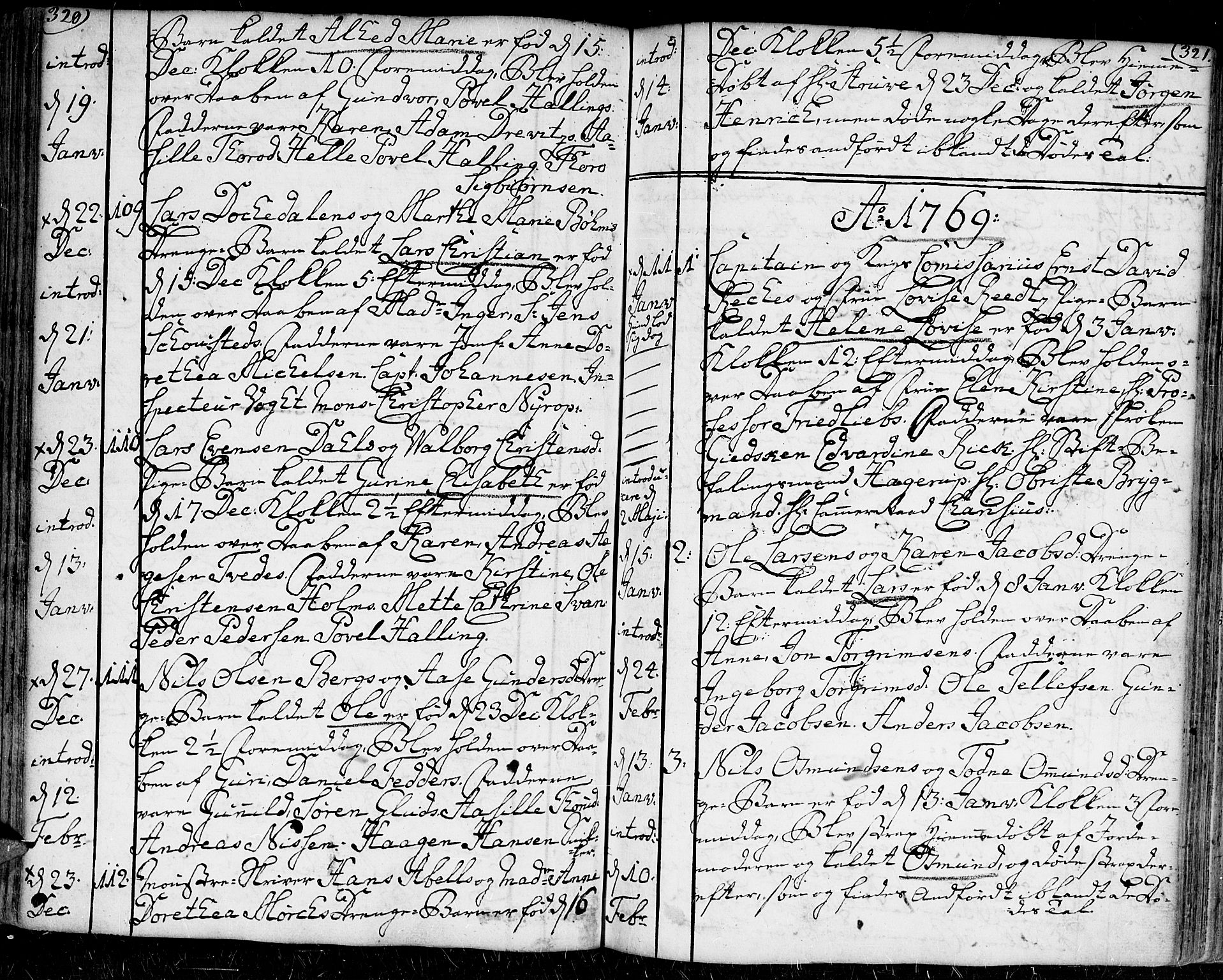 Kristiansand domprosti, SAK/1112-0006/F/Fa/L0002: Parish register (official) no. A 2, 1755-1778, p. 320-321