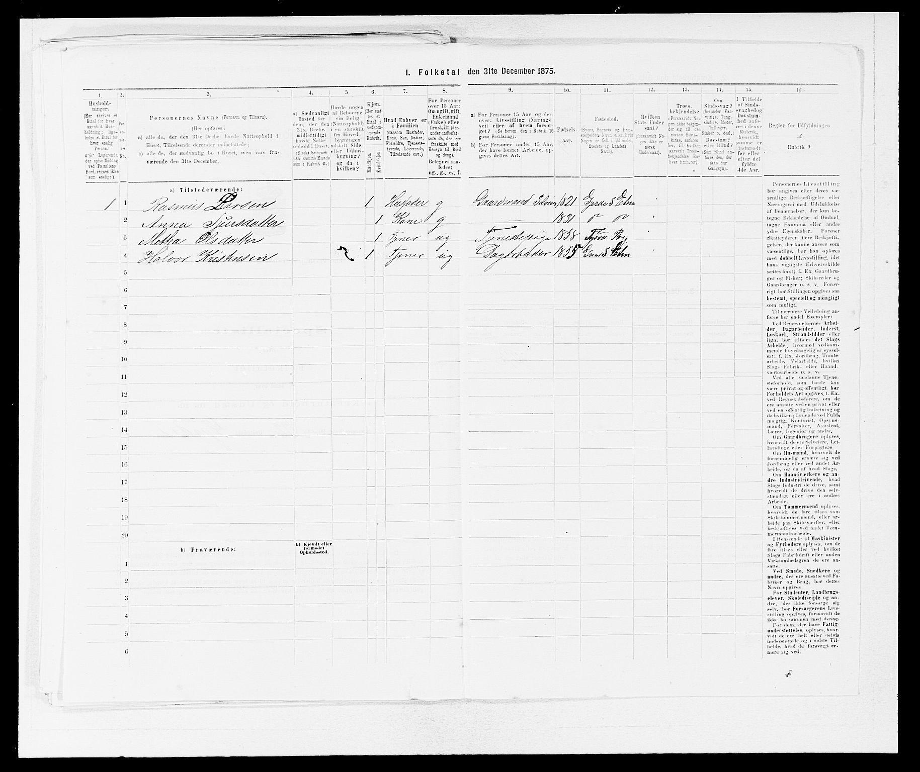 SAB, 1875 census for 1211P Etne, 1875, p. 908