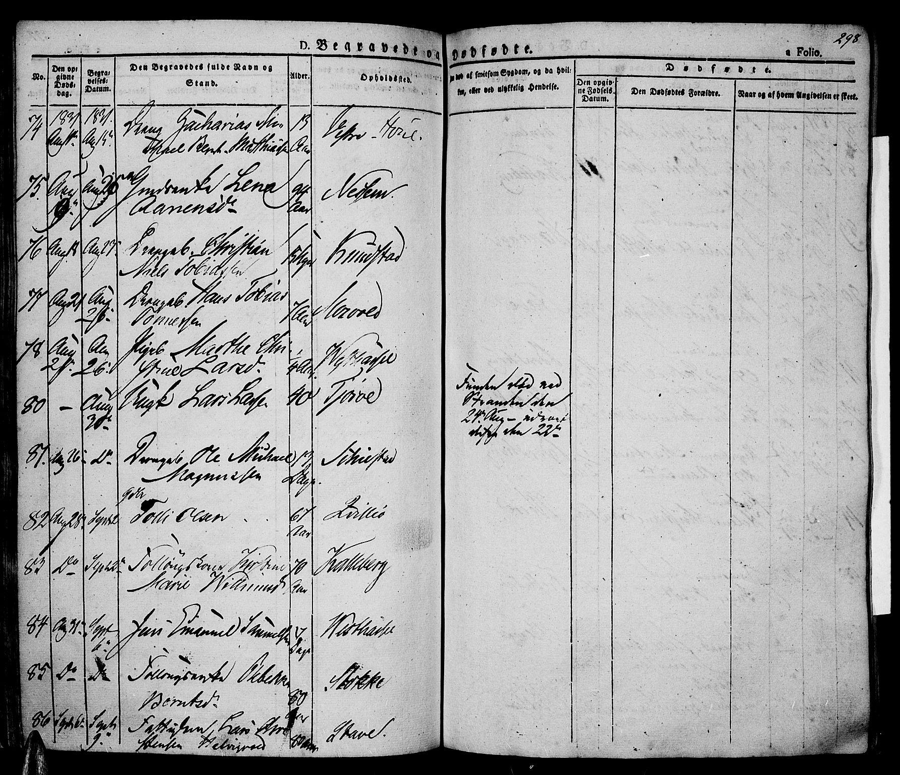 Lista sokneprestkontor, AV/SAK-1111-0027/F/Fa/L0008: Parish register (official) no. A 8, 1823-1835, p. 298