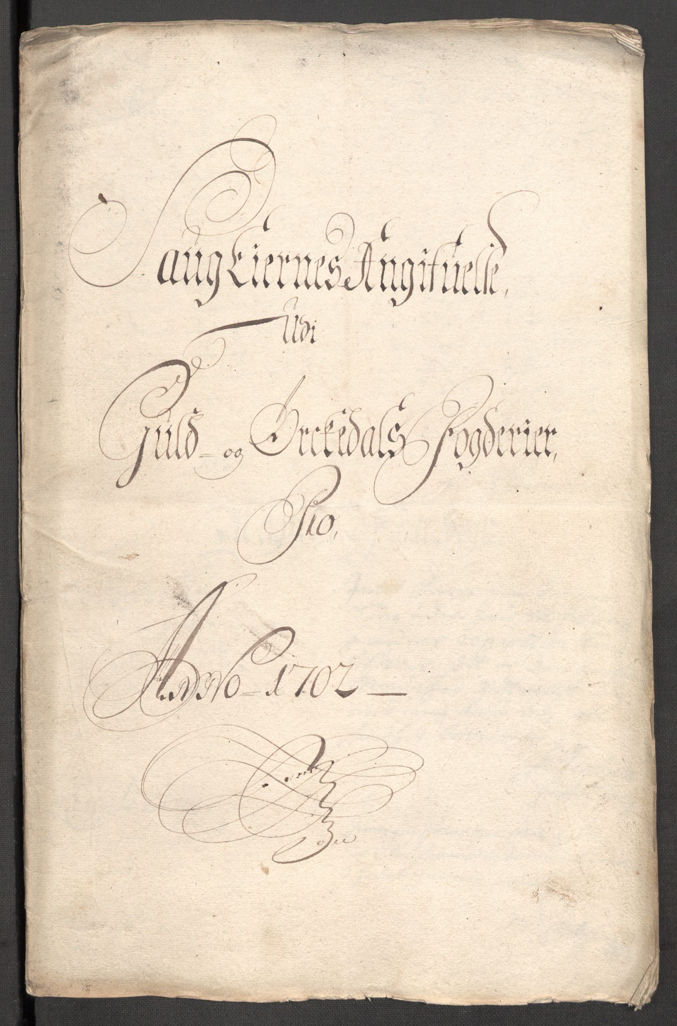 Rentekammeret inntil 1814, Reviderte regnskaper, Fogderegnskap, RA/EA-4092/R60/L3952: Fogderegnskap Orkdal og Gauldal, 1702, p. 269