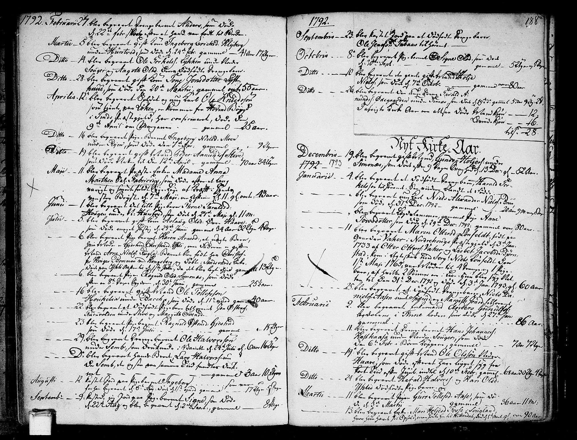 Heddal kirkebøker, SAKO/A-268/F/Fa/L0004: Parish register (official) no. I 4, 1784-1814, p. 188