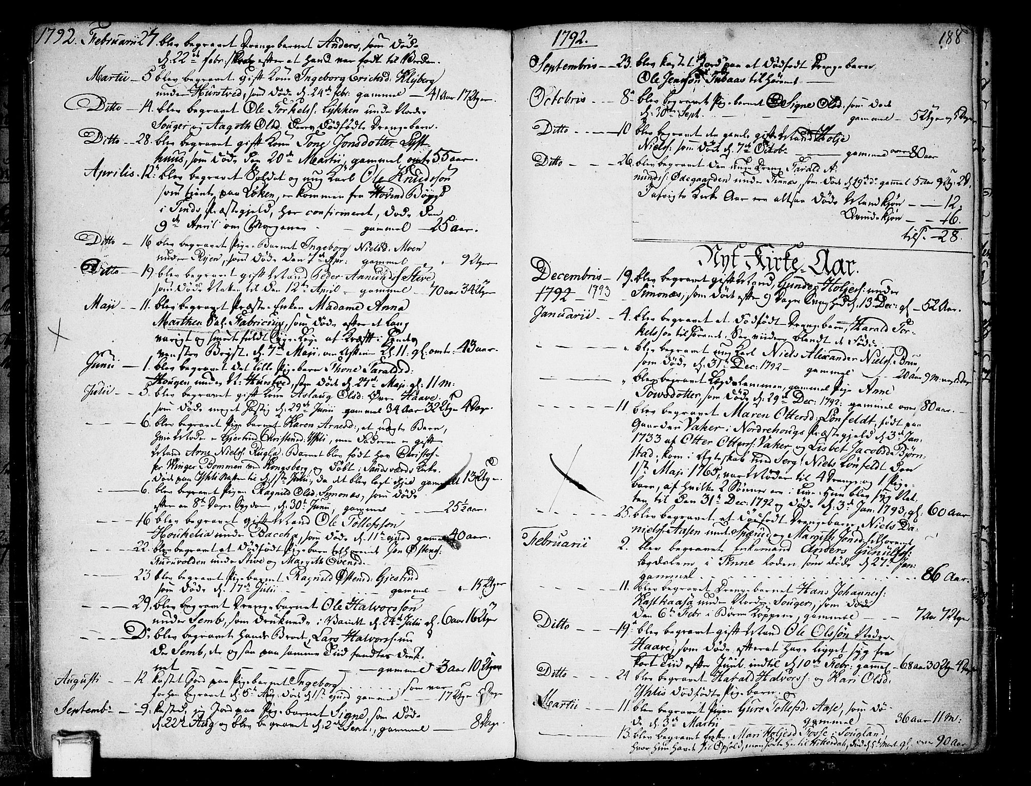 Heddal kirkebøker, AV/SAKO-A-268/F/Fa/L0004: Parish register (official) no. I 4, 1784-1814, p. 188