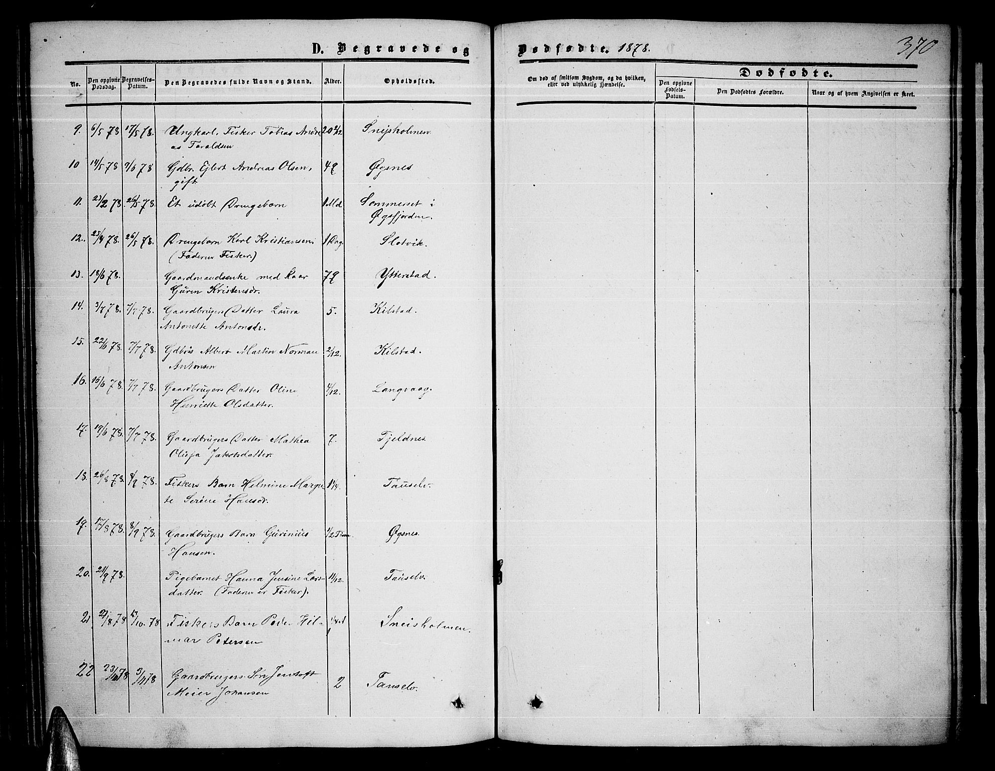 Ministerialprotokoller, klokkerbøker og fødselsregistre - Nordland, AV/SAT-A-1459/872/L1046: Parish register (copy) no. 872C02, 1852-1879, p. 370