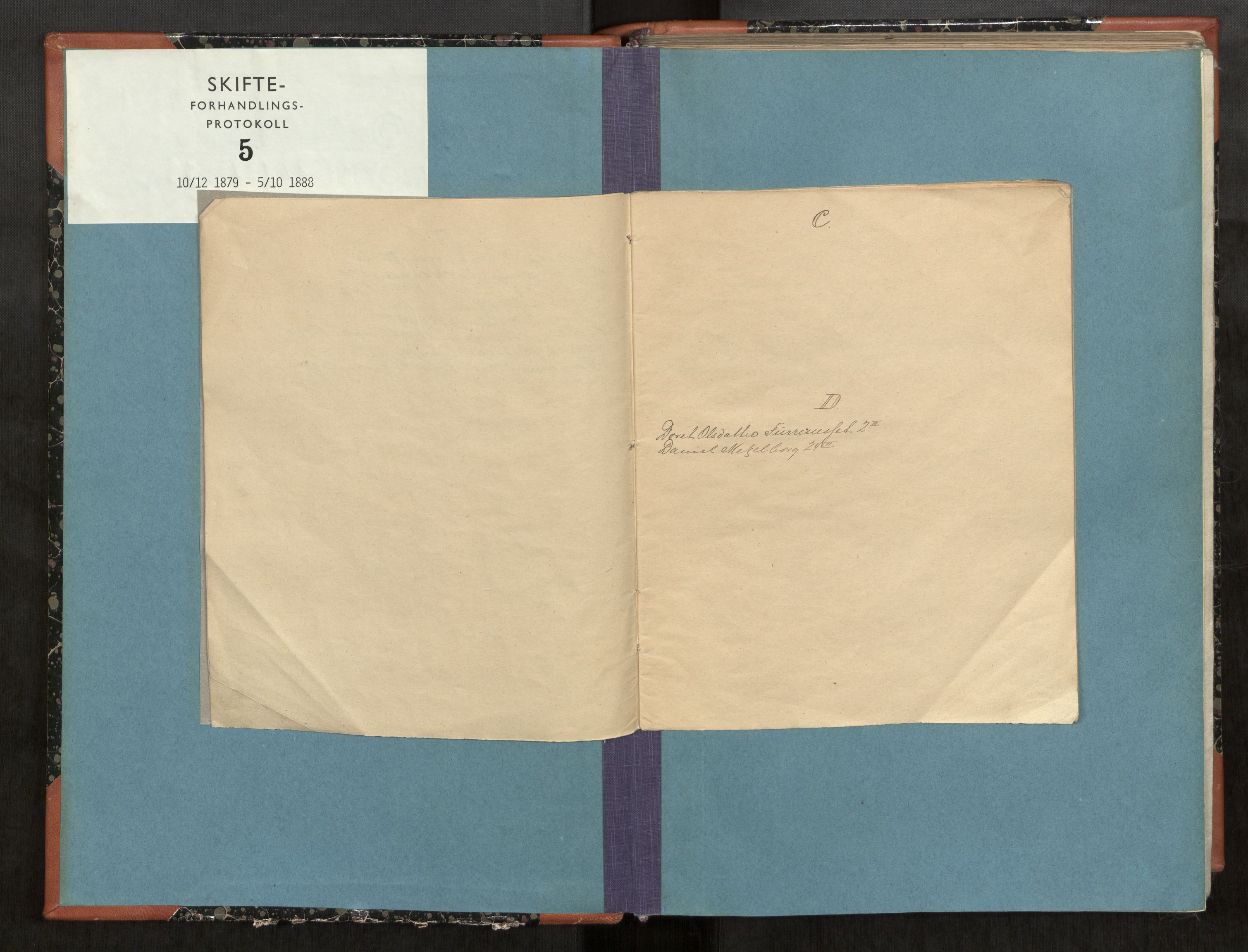 Namdal sorenskriveri, SAT/A-4133/1/3/3B/L0005: Skiftebehandlingsprotokoll, 1879-1888