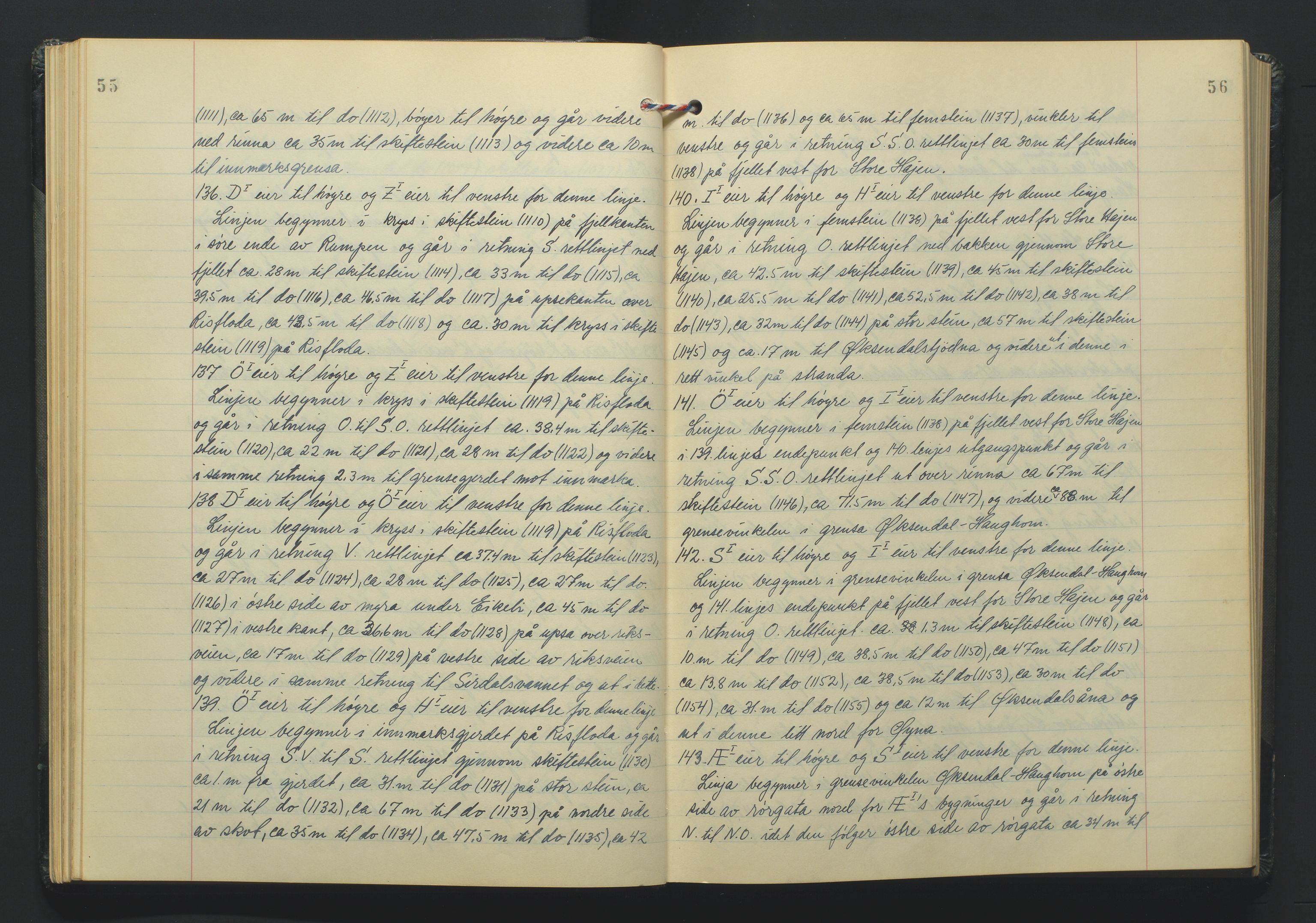 Lista jordskifterett, AV/SAK-1541-0005/F/Fa/L0003: Jordskifterettsbok Flekkefjord domssokn, med gårdsregister nr 9, 1956-1963, p. 55-56