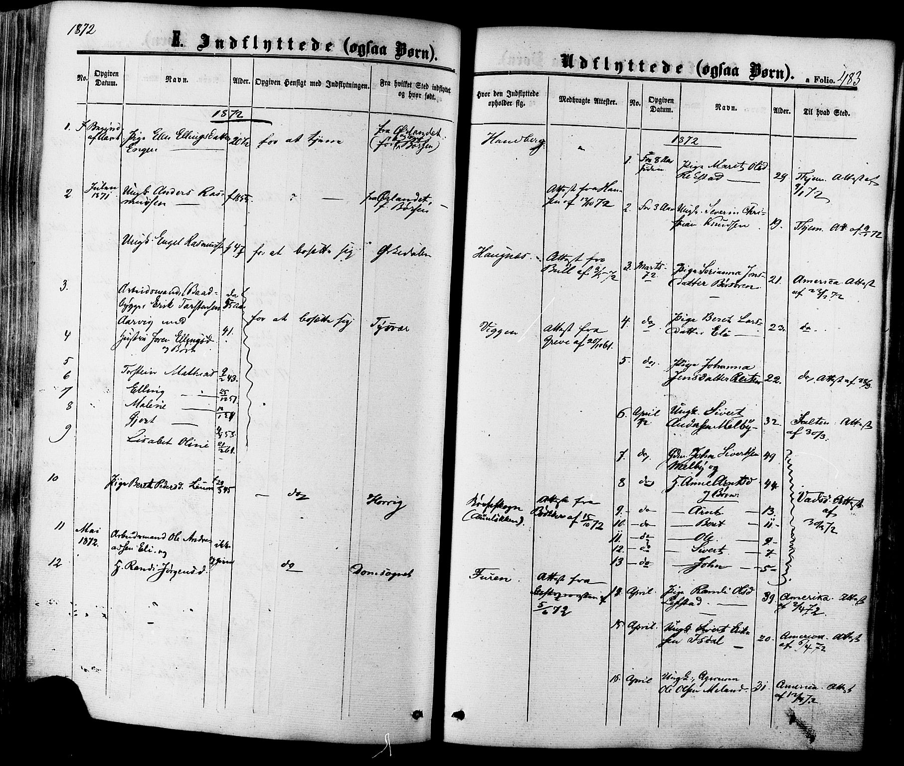 Ministerialprotokoller, klokkerbøker og fødselsregistre - Sør-Trøndelag, SAT/A-1456/665/L0772: Parish register (official) no. 665A07, 1856-1878, p. 483