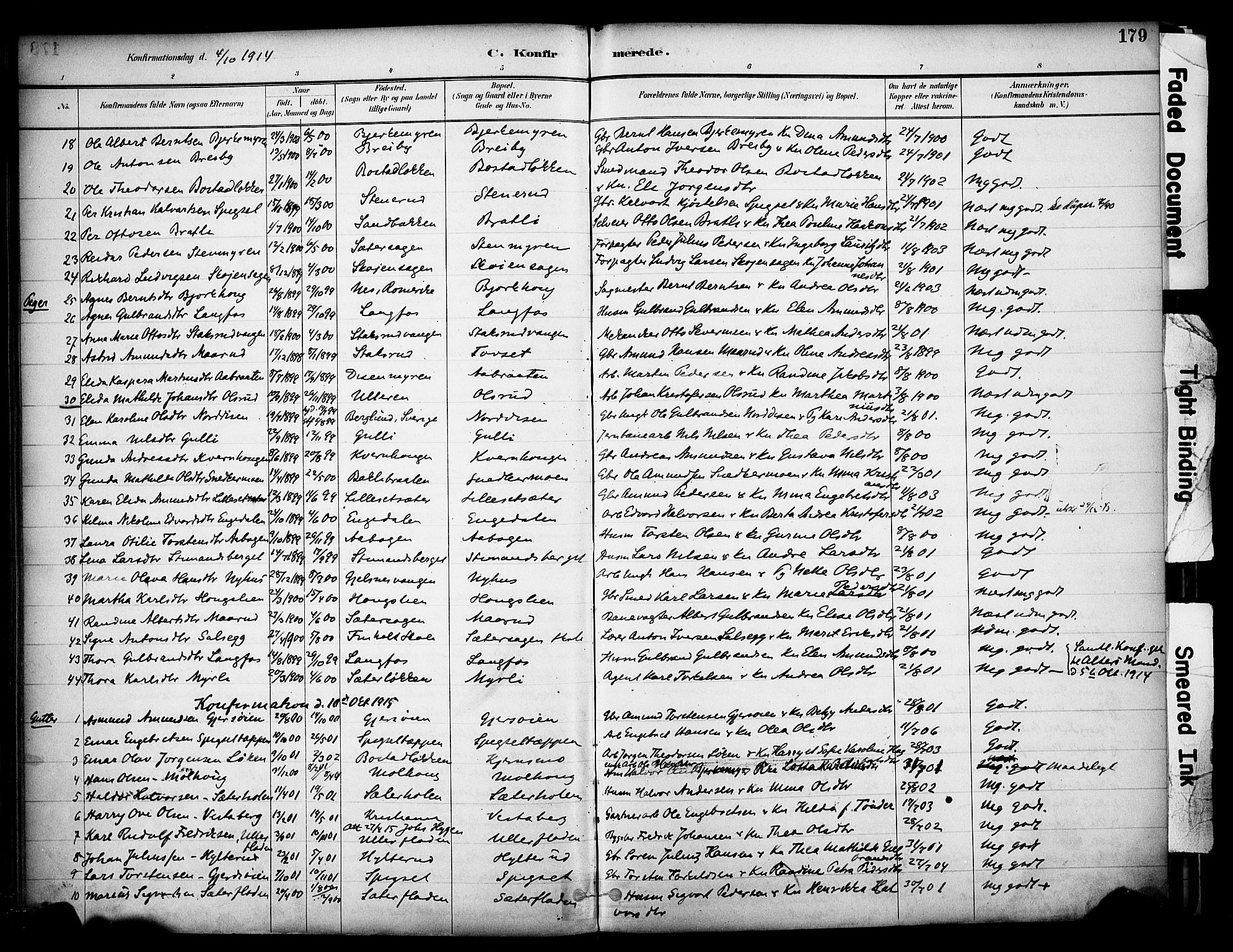 Sør-Odal prestekontor, AV/SAH-PREST-030/H/Ha/Haa/L0008: Parish register (official) no. 8, 1886-1922, p. 179