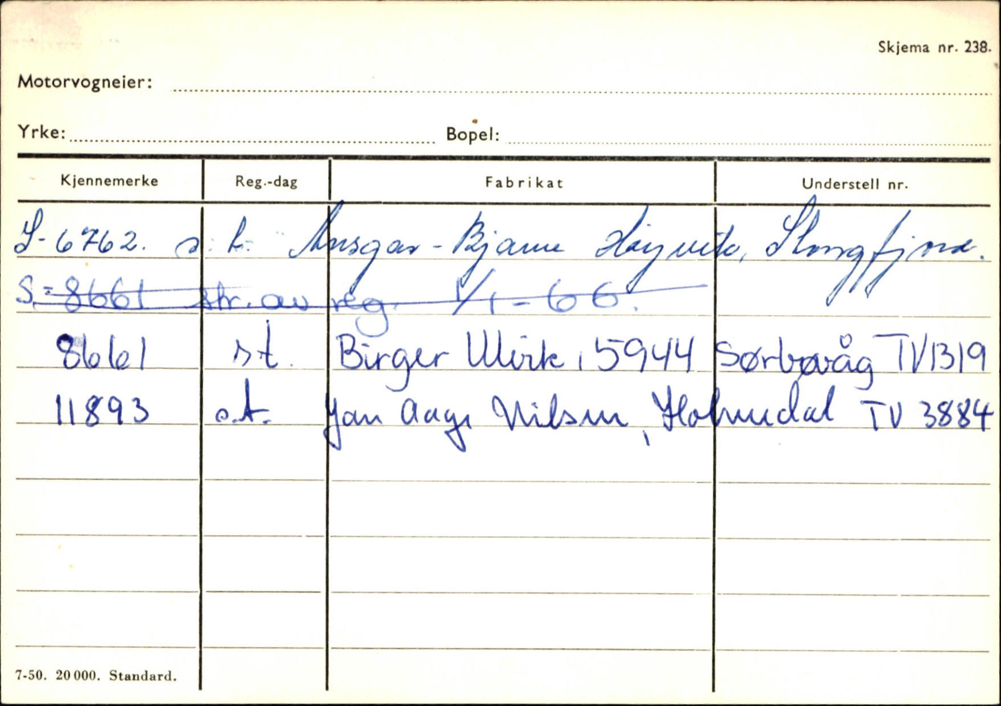 Statens vegvesen, Sogn og Fjordane vegkontor, AV/SAB-A-5301/4/F/L0132: Eigarregister Askvoll A-Å. Balestrand A-Å, 1945-1975, p. 847