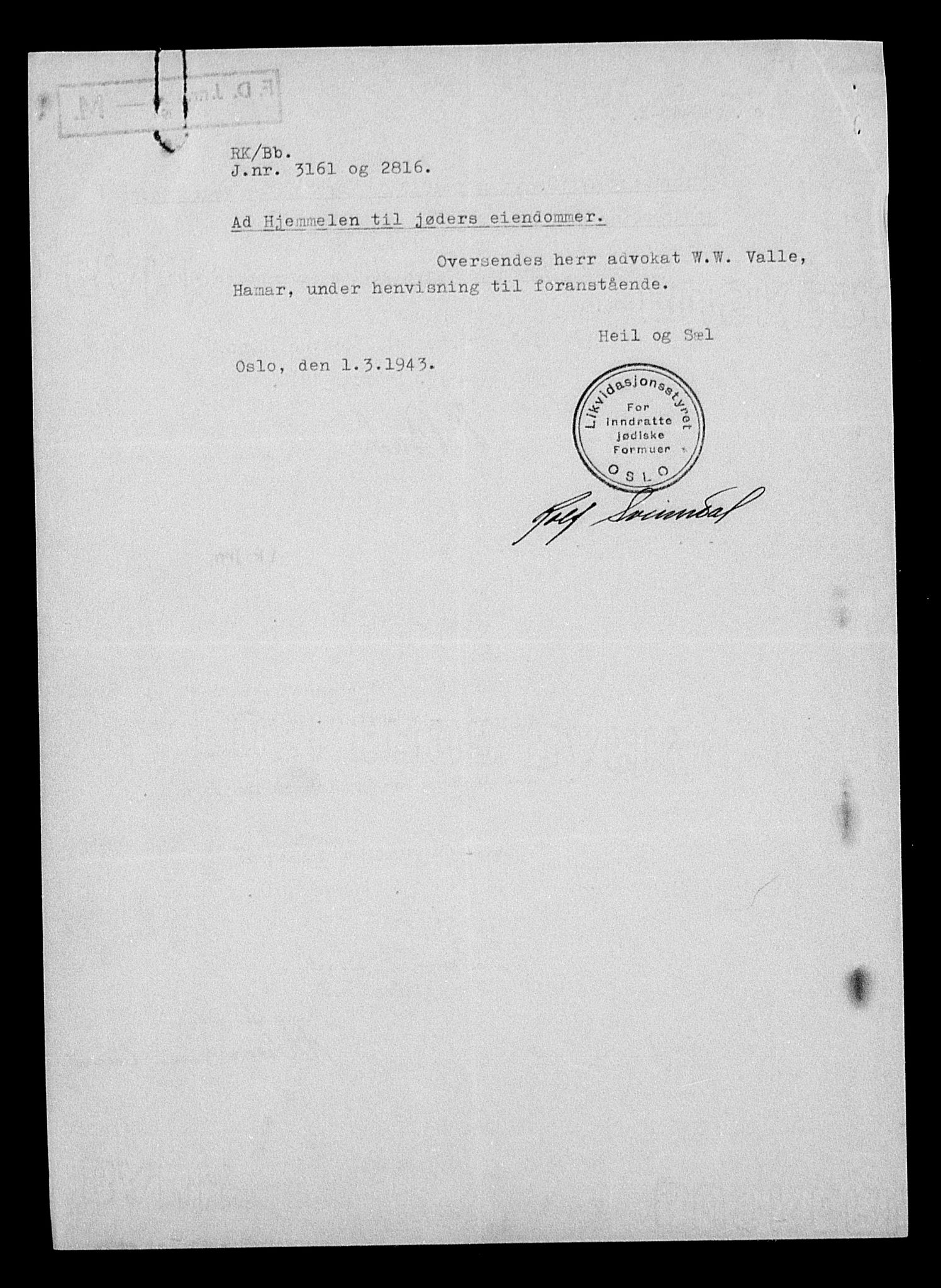 Justisdepartementet, Tilbakeføringskontoret for inndratte formuer, AV/RA-S-1564/H/Hc/Hcc/L0949: --, 1945-1947, p. 669