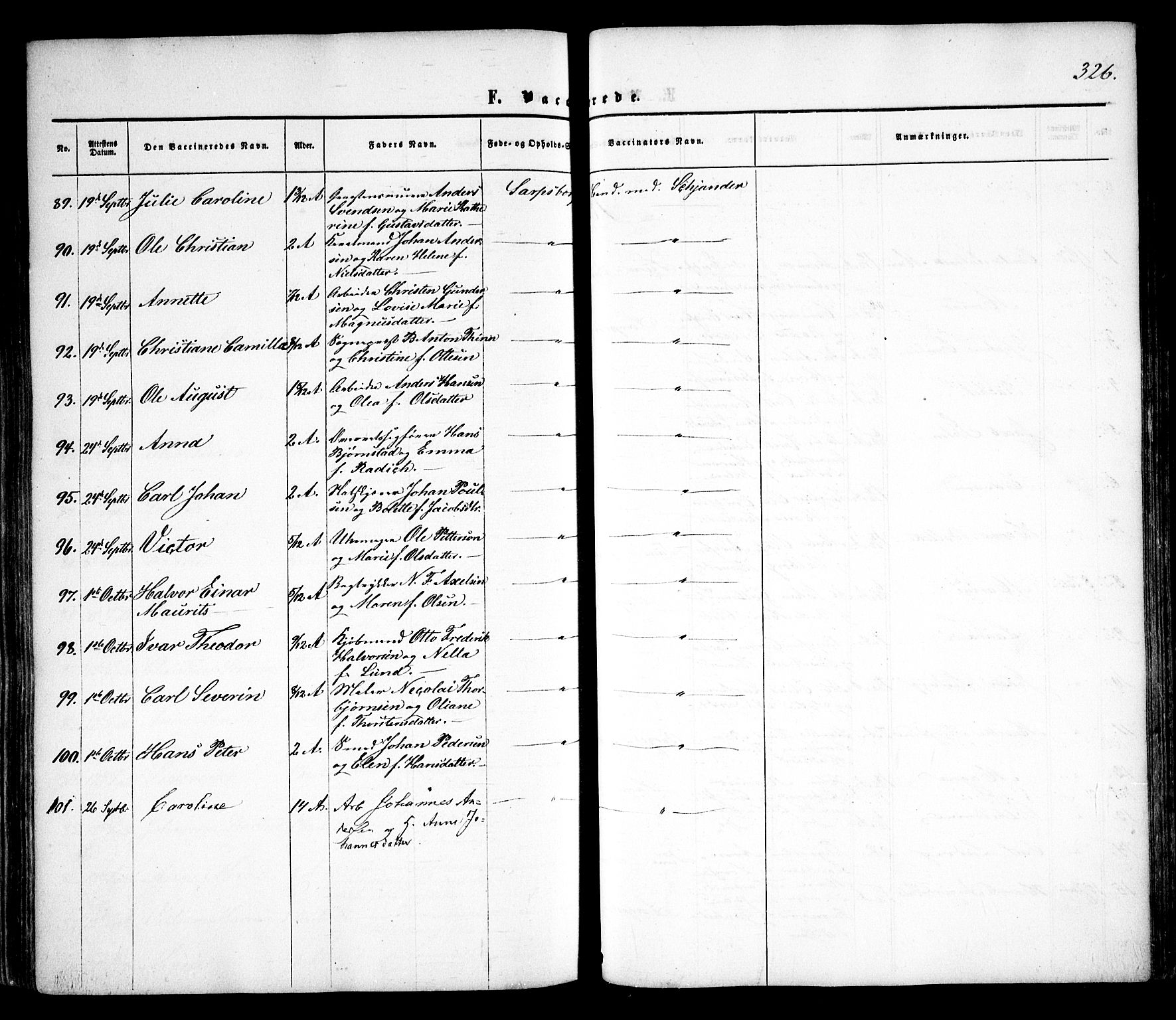 Sarpsborg prestekontor Kirkebøker, SAO/A-2006/F/Fa/L0001: Parish register (official) no. 1, 1859-1868, p. 326