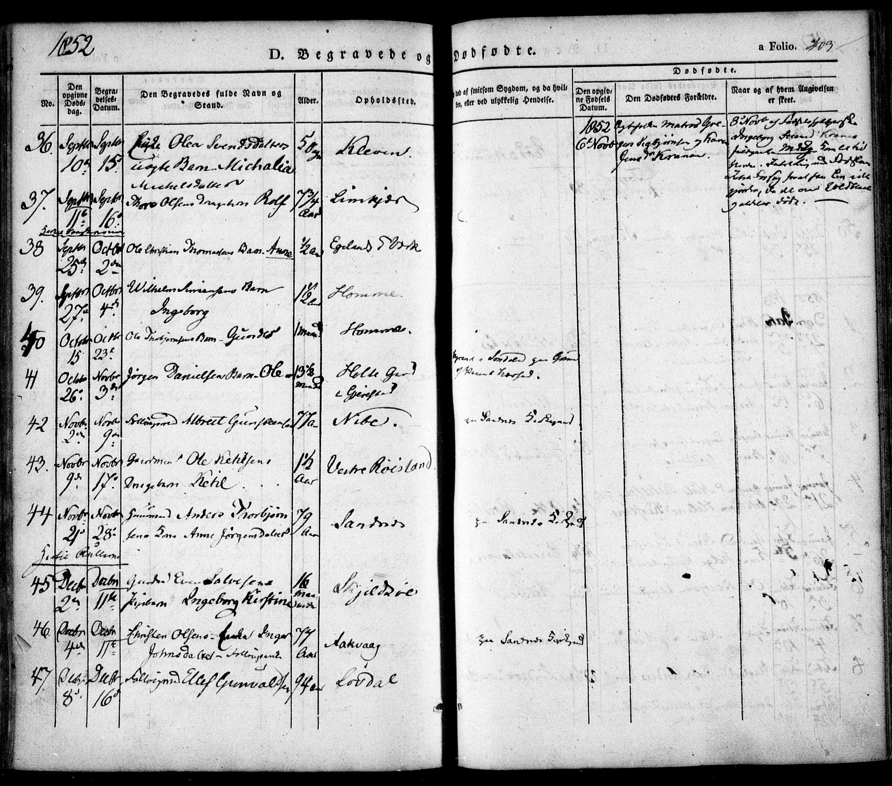 Søndeled sokneprestkontor, SAK/1111-0038/F/Fa/L0002: Parish register (official) no. A 2, 1839-1860, p. 403