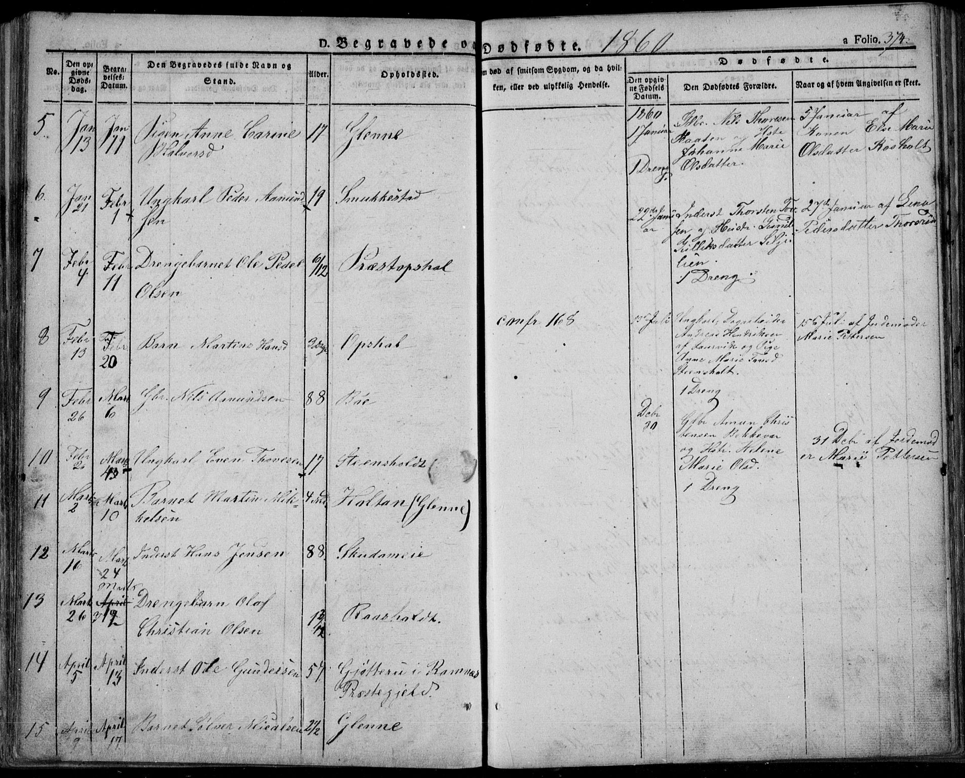 Lardal kirkebøker, SAKO/A-350/F/Fa/L0006: Parish register (official) no. I 6, 1835-1860, p. 374