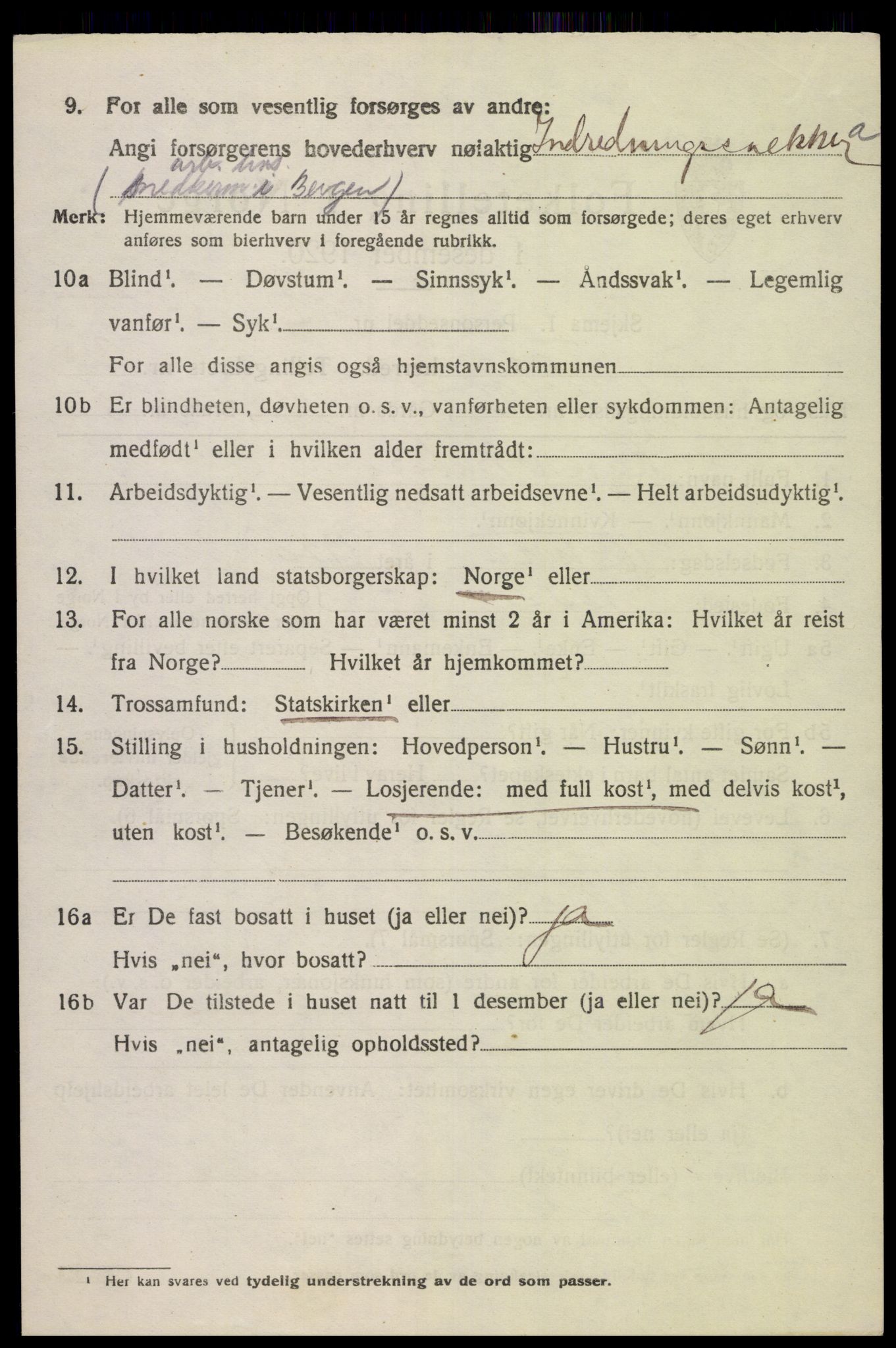 SAK, 1920 census for Feda, 1920, p. 1716