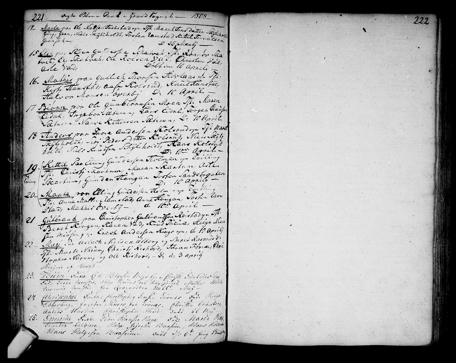 Sigdal kirkebøker, SAKO/A-245/F/Fa/L0003: Parish register (official) no. I 3, 1793-1811, p. 221-222