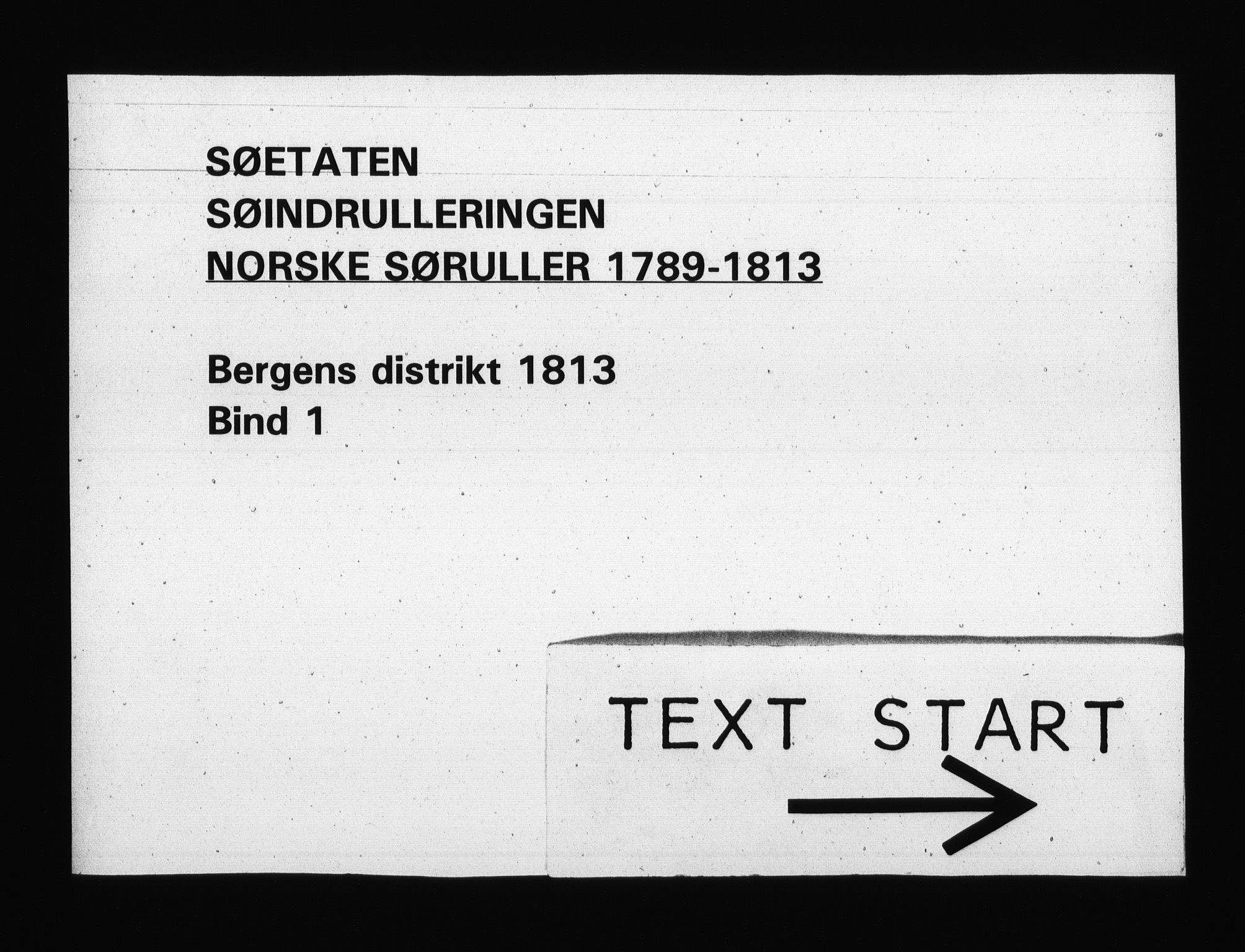 Sjøetaten, RA/EA-3110/F/L0256: Bergen distrikt, bind 1, 1813