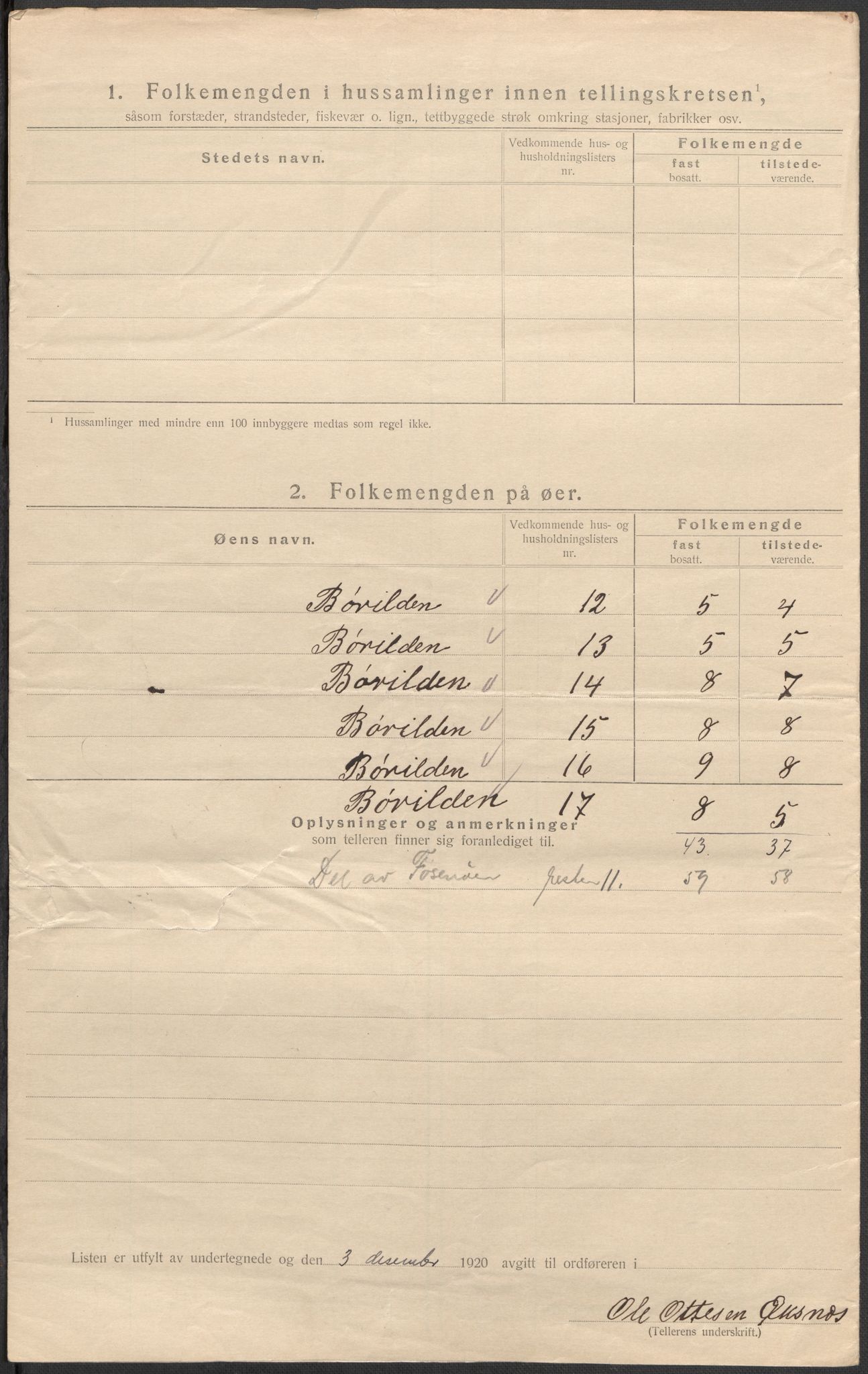 SAB, 1920 census for Austrheim, 1920, p. 43