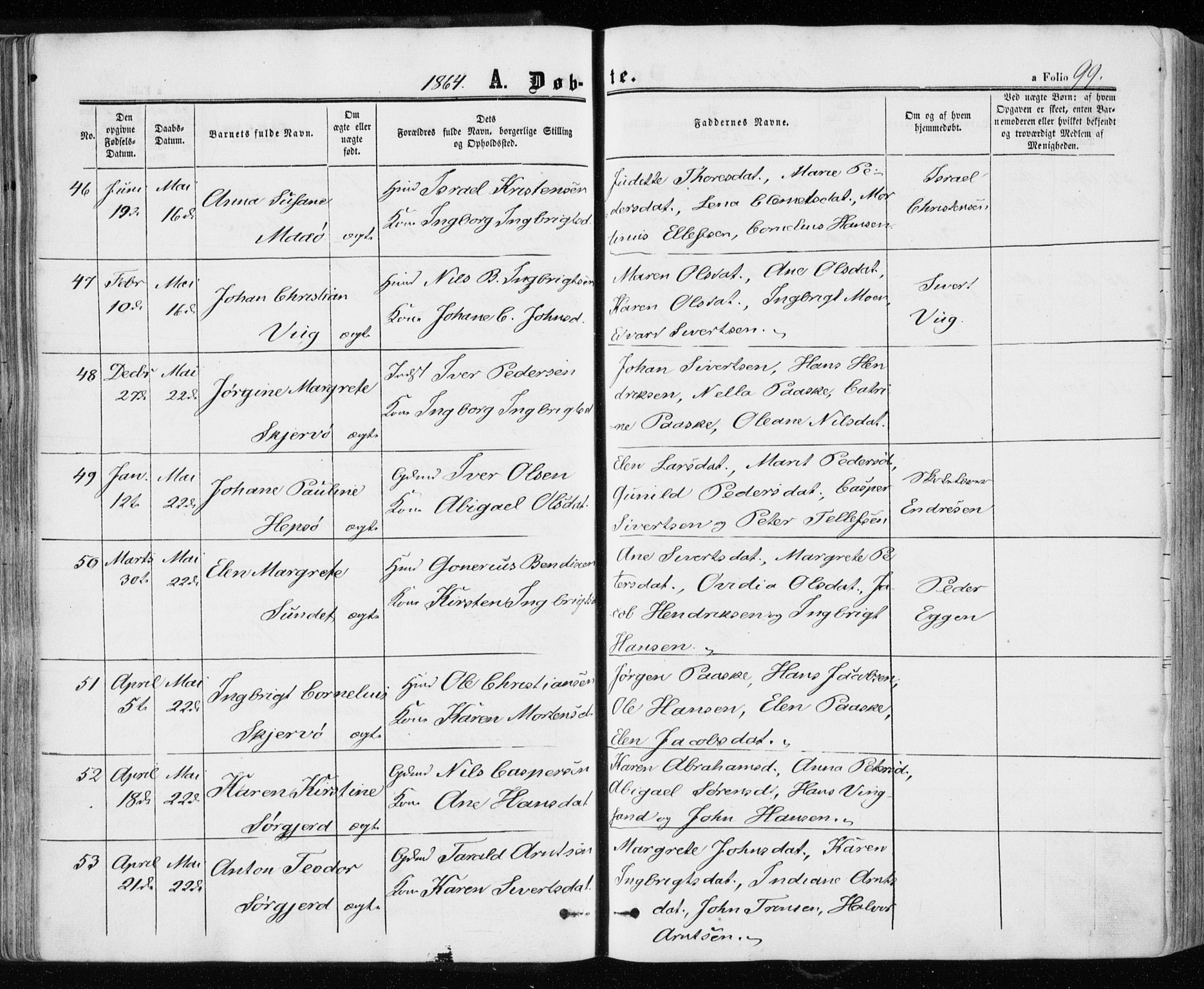 Ministerialprotokoller, klokkerbøker og fødselsregistre - Sør-Trøndelag, AV/SAT-A-1456/657/L0705: Parish register (official) no. 657A06, 1858-1867, p. 99