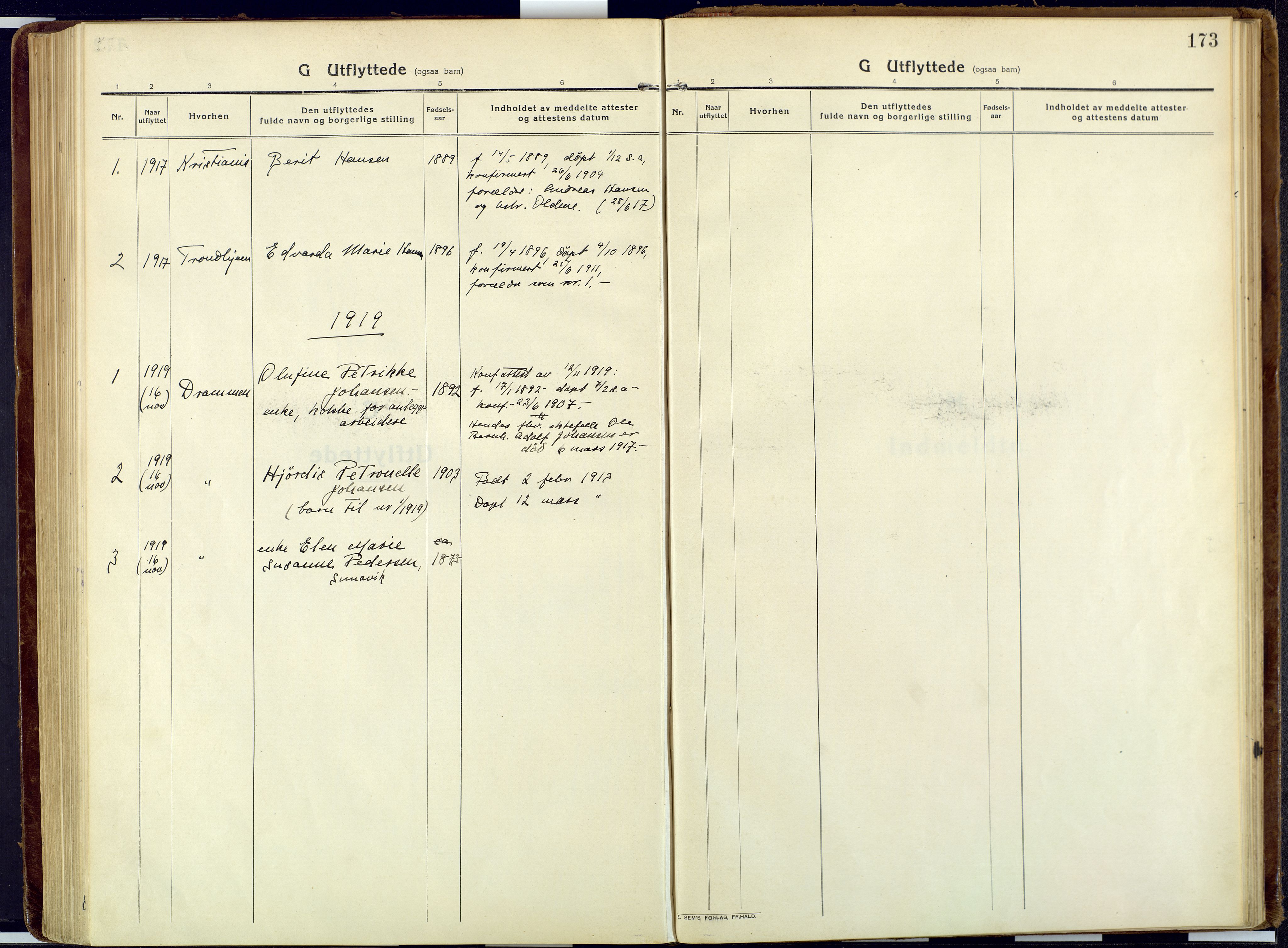 Talvik sokneprestkontor, SATØ/S-1337/H/Ha/L0018kirke: Parish register (official) no. 18, 1915-1924, p. 173