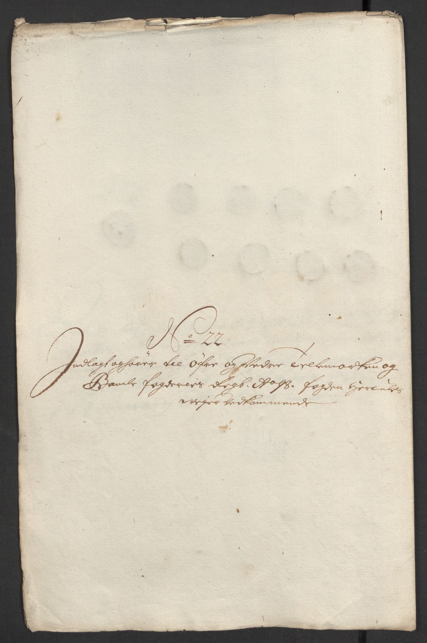 Rentekammeret inntil 1814, Reviderte regnskaper, Fogderegnskap, AV/RA-EA-4092/R36/L2099: Fogderegnskap Øvre og Nedre Telemark og Bamble, 1698, p. 258