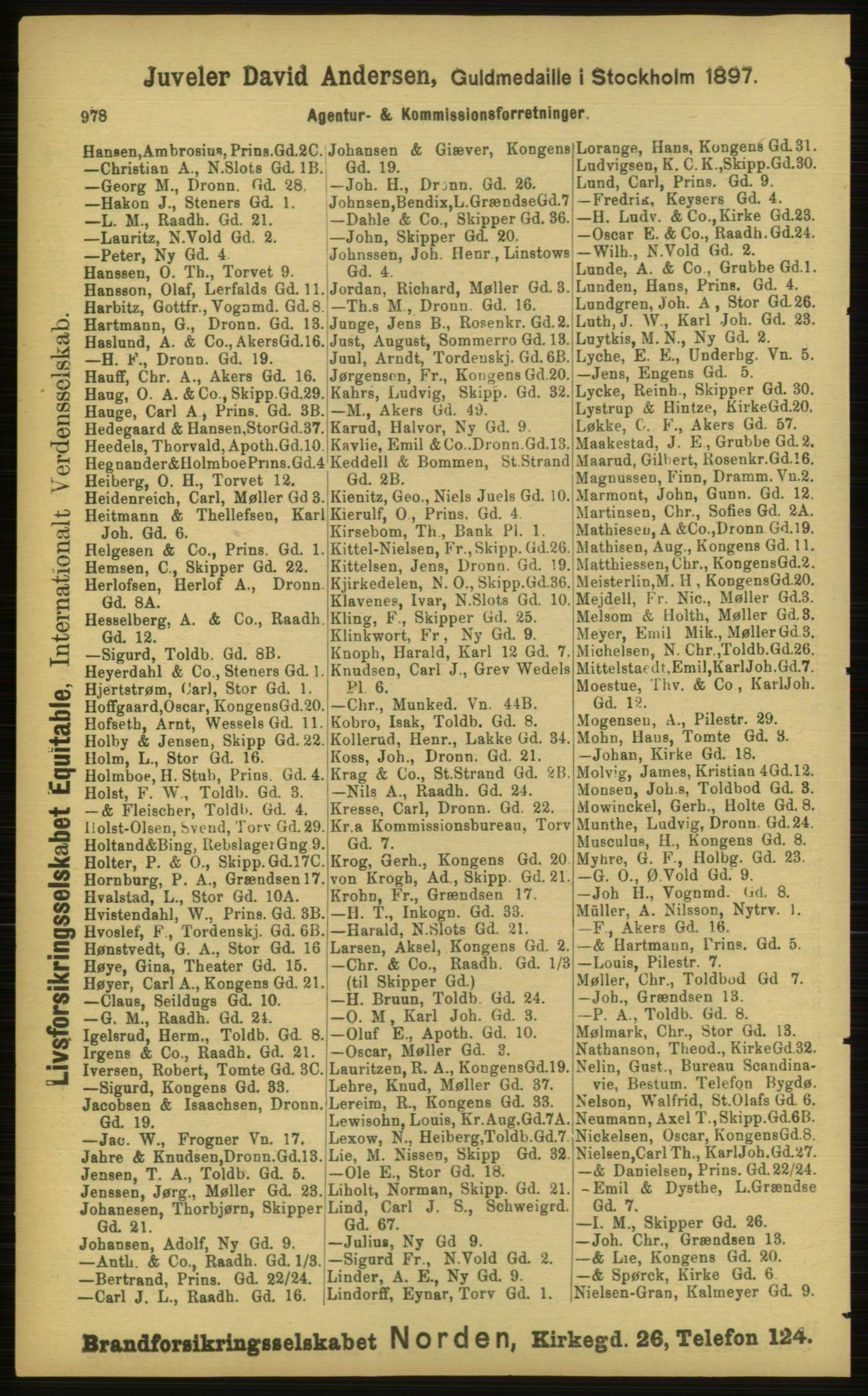 Kristiania/Oslo adressebok, PUBL/-, 1898, p. 978