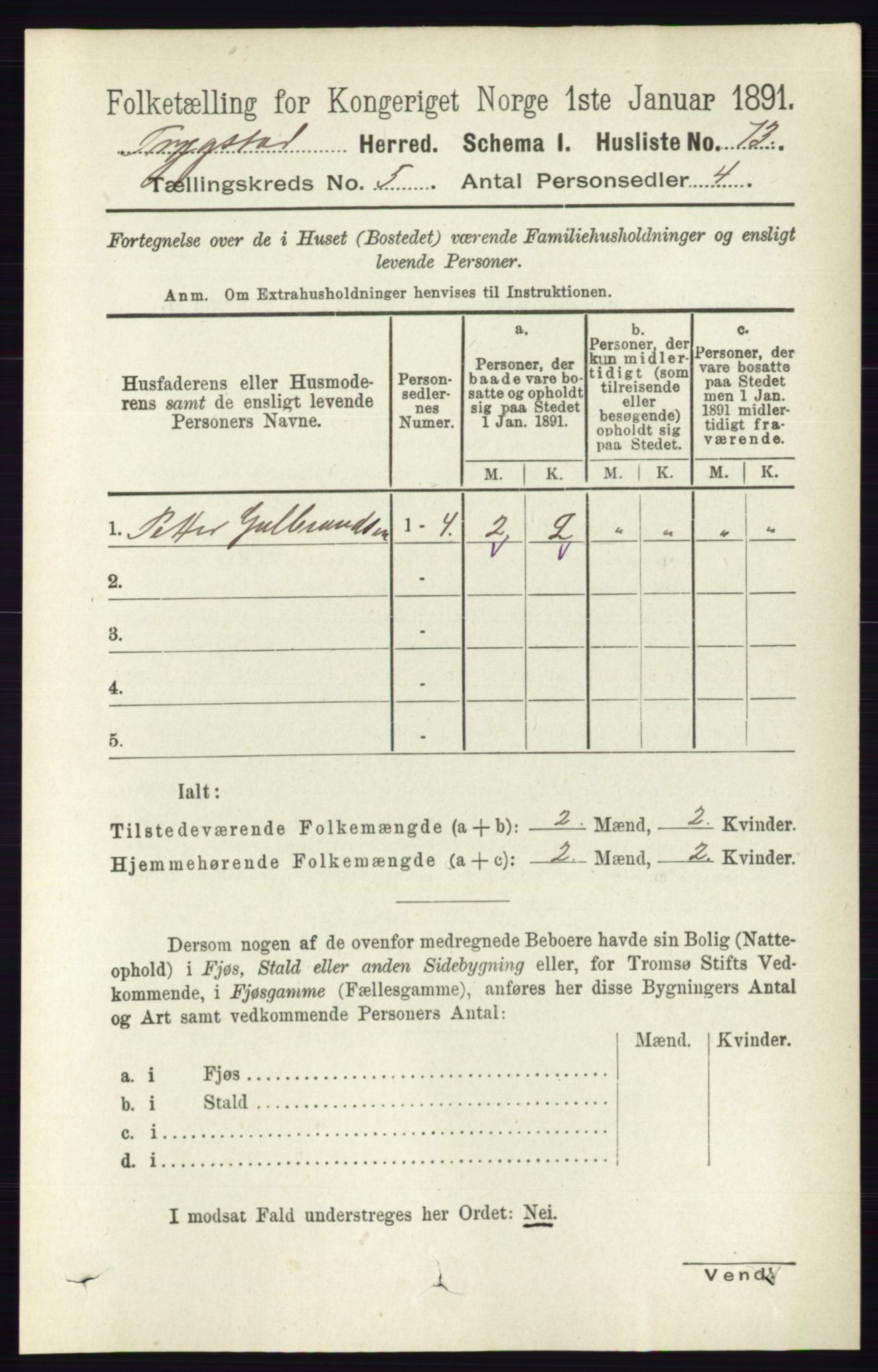 RA, 1891 Census for 0122 Trøgstad, 1891, p. 2016
