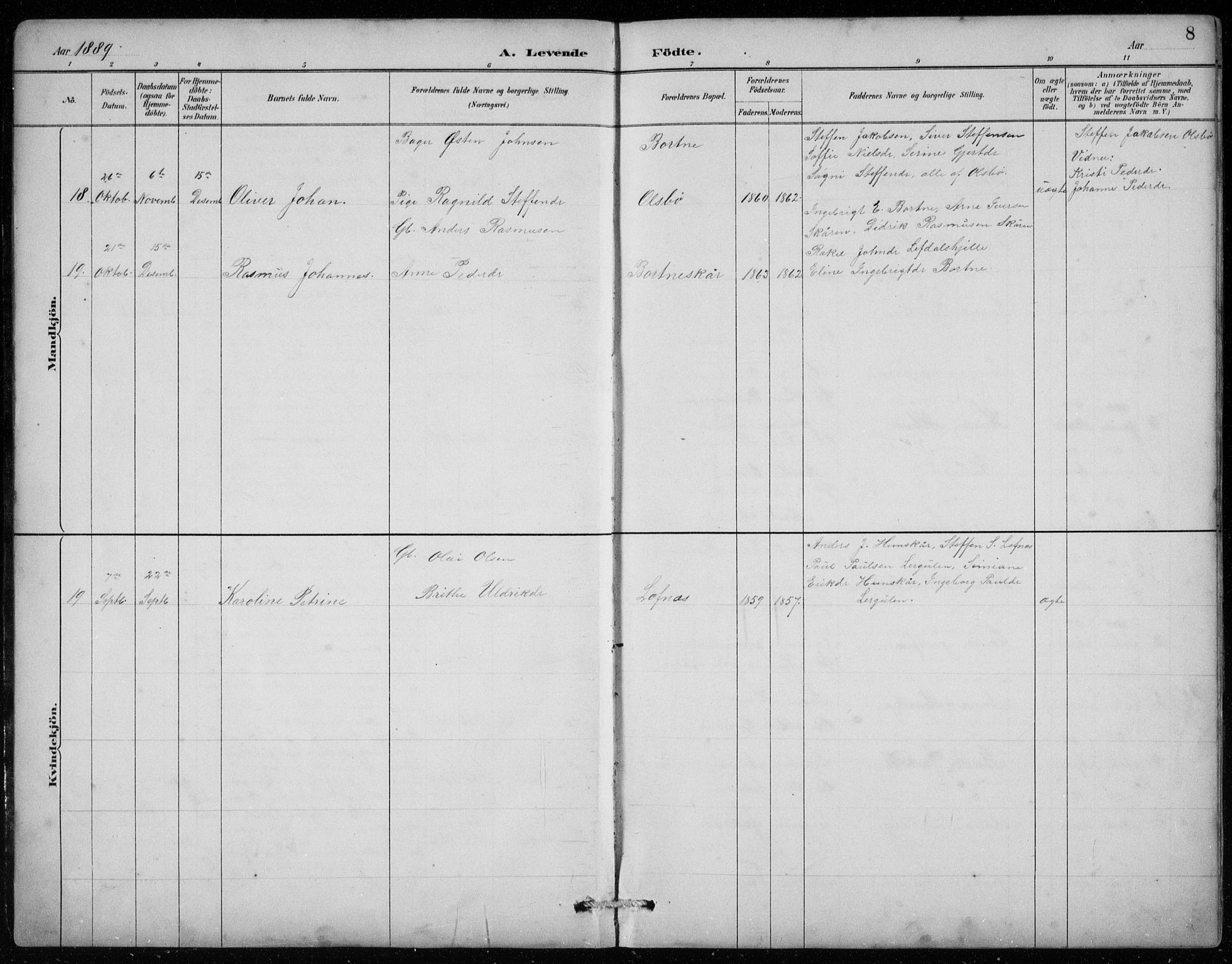 Davik sokneprestembete, AV/SAB-A-79701/H/Hab/Habc/L0002: Parish register (copy) no. C 2, 1889-1906, p. 8