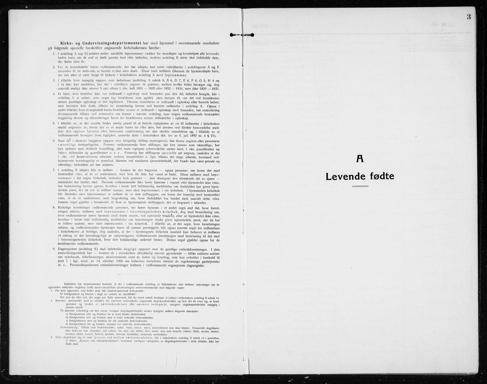 Vik sokneprestembete, SAB/A-81501: Parish register (copy) no. A 5, 1915-1935, p. 3