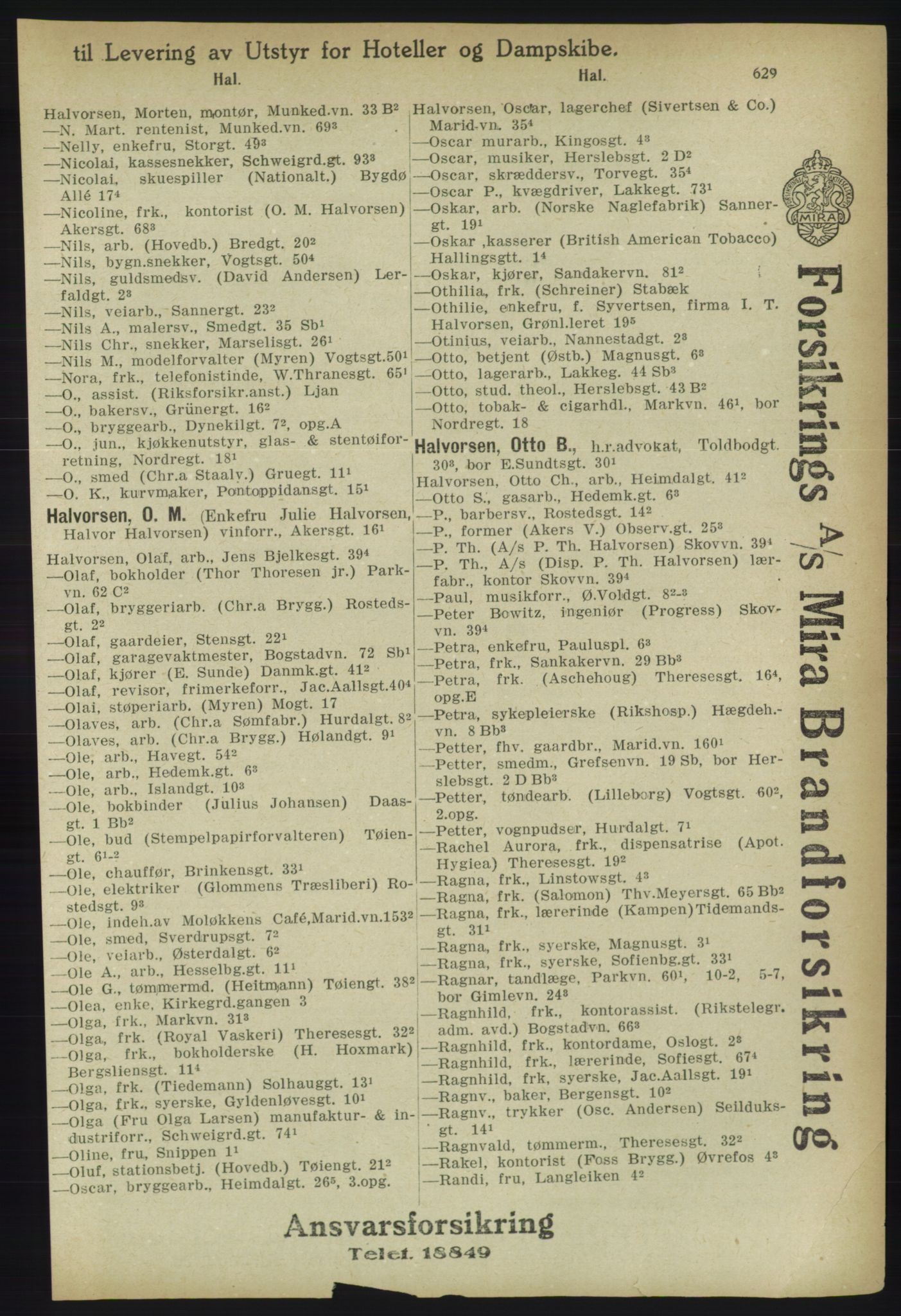Kristiania/Oslo adressebok, PUBL/-, 1918, p. 654