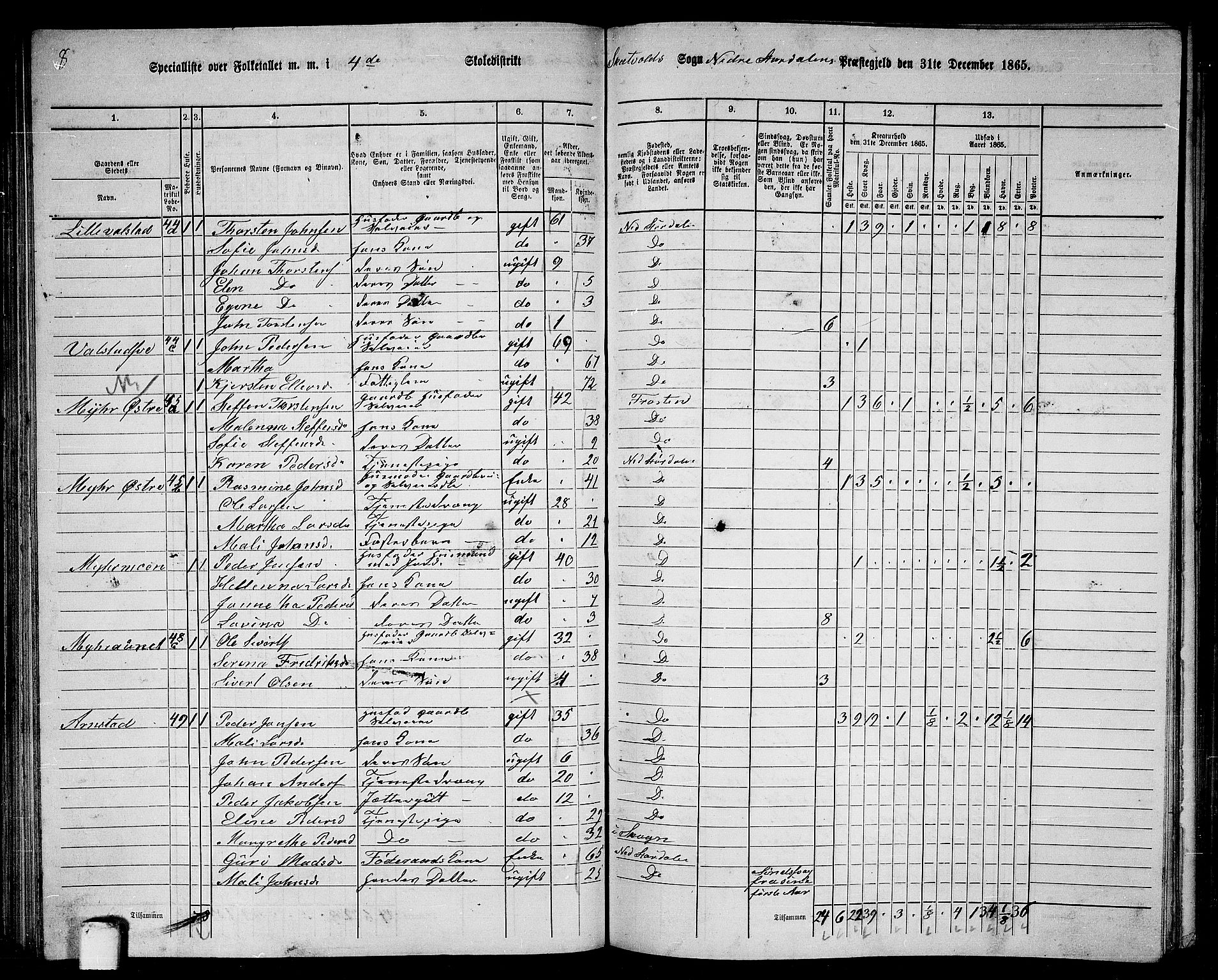 RA, 1865 census for Nedre Stjørdal, 1865, p. 77