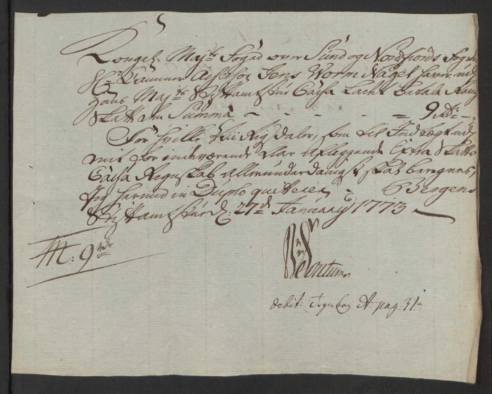 Rentekammeret inntil 1814, Reviderte regnskaper, Fogderegnskap, AV/RA-EA-4092/R53/L3551: Ekstraskatten Sunn- og Nordfjord, 1772, p. 43