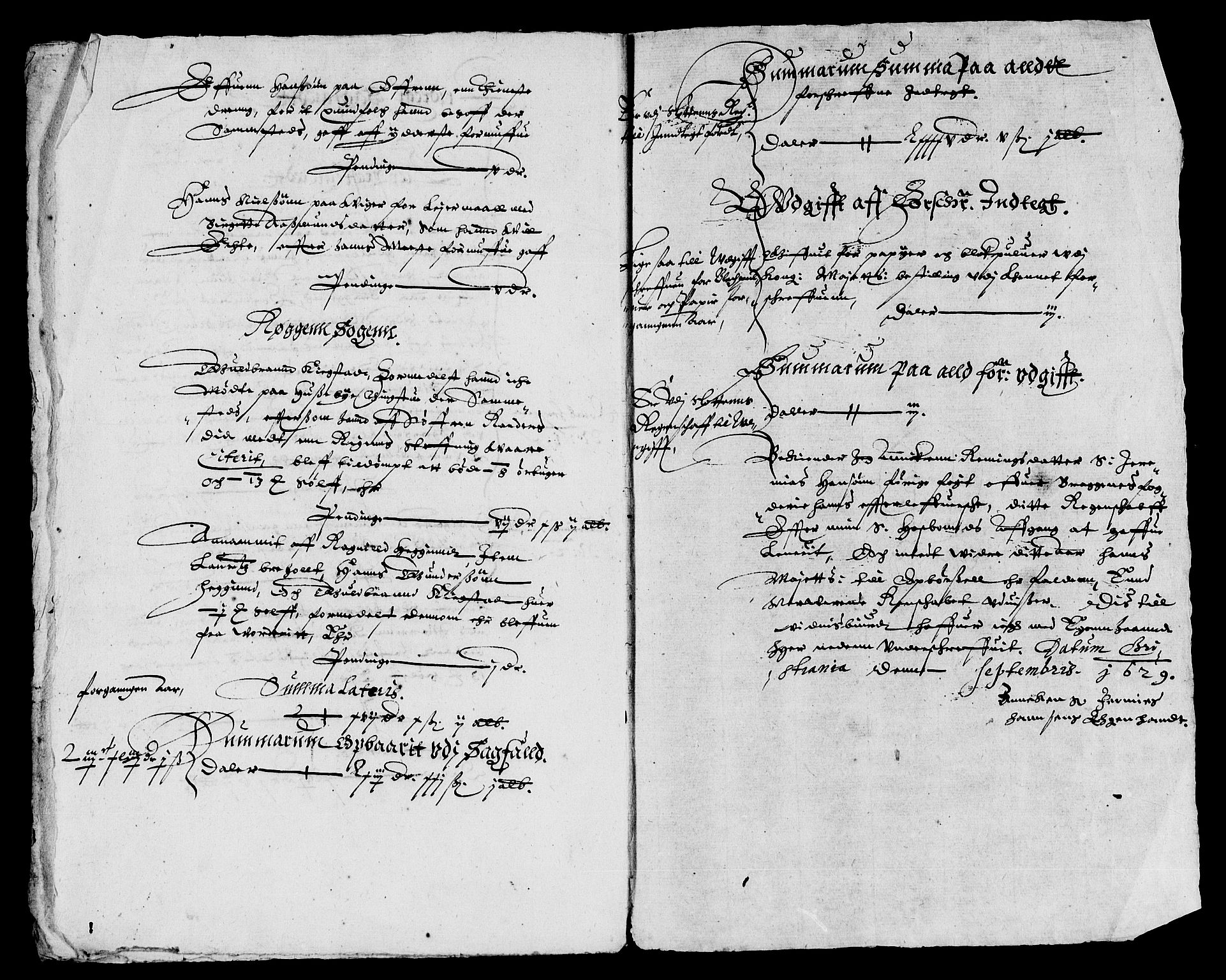 Rentekammeret inntil 1814, Reviderte regnskaper, Lensregnskaper, AV/RA-EA-5023/R/Rb/Rba/L0087: Akershus len, 1628-1629