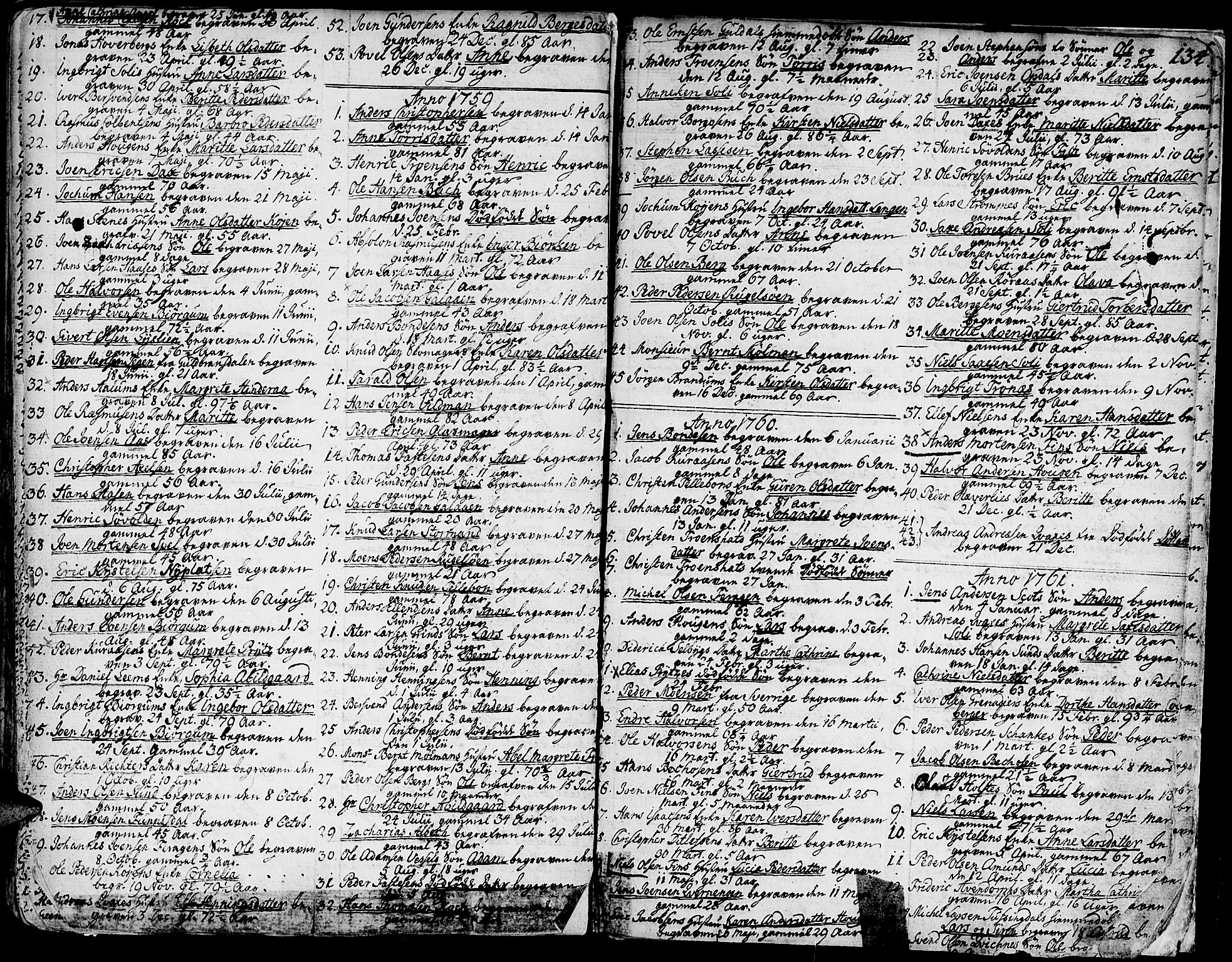Ministerialprotokoller, klokkerbøker og fødselsregistre - Sør-Trøndelag, SAT/A-1456/681/L0925: Parish register (official) no. 681A03, 1727-1766, p. 134
