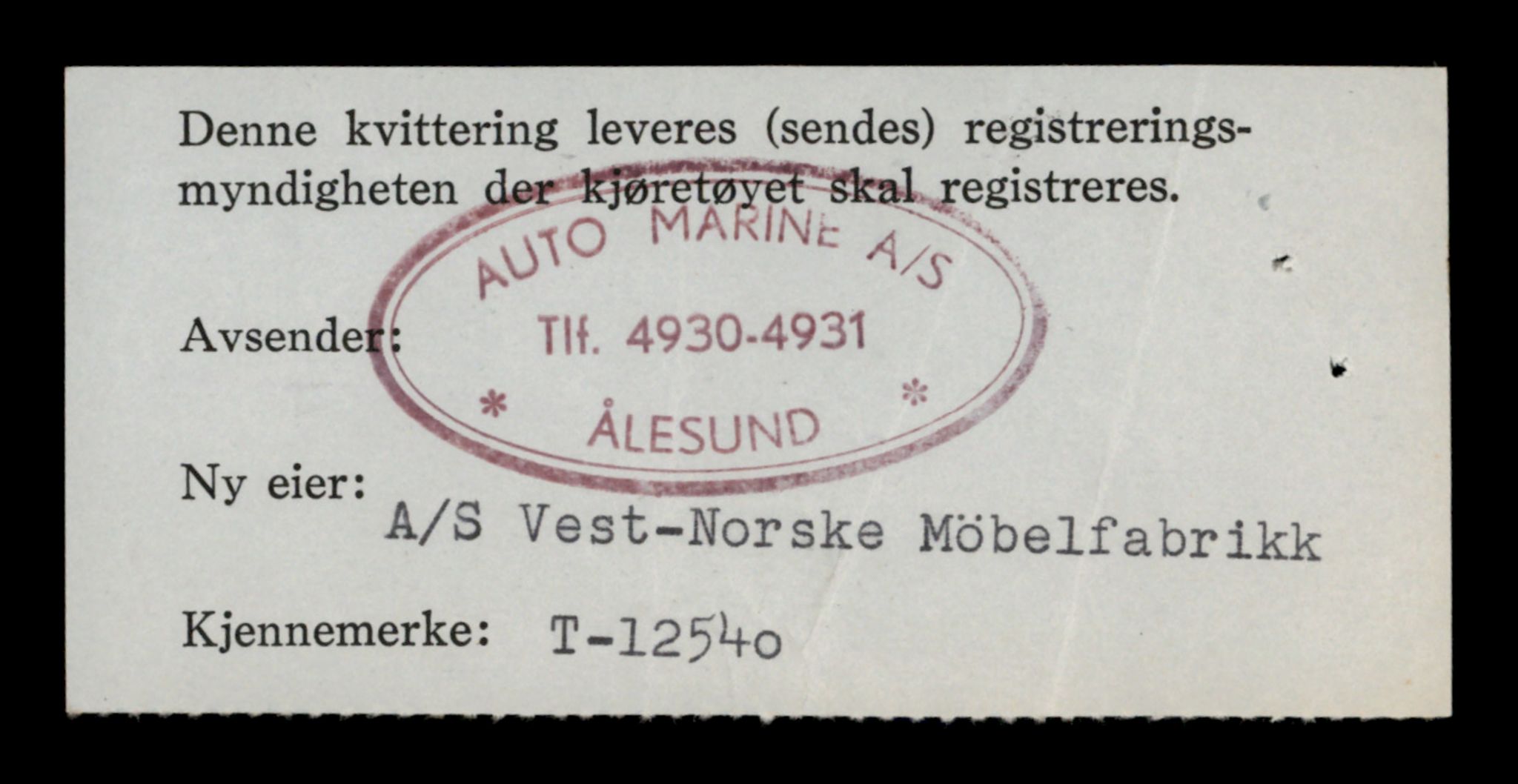 Møre og Romsdal vegkontor - Ålesund trafikkstasjon, AV/SAT-A-4099/F/Fe/L0034: Registreringskort for kjøretøy T 12500 - T 12652, 1927-1998, p. 755