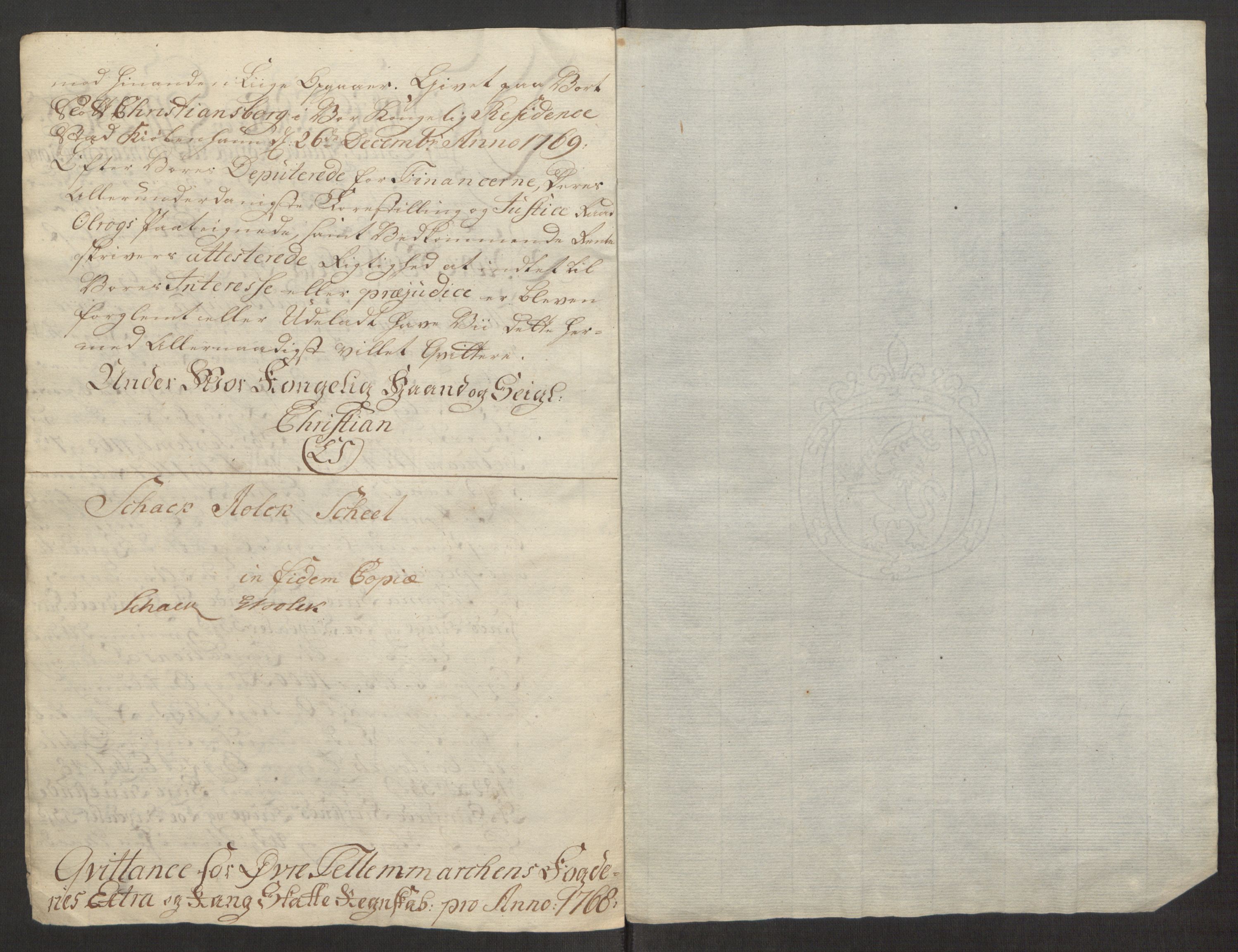 Rentekammeret inntil 1814, Reviderte regnskaper, Fogderegnskap, AV/RA-EA-4092/R38/L2293: Ekstraskatten Øvre Telemark, 1762-1770, p. 108