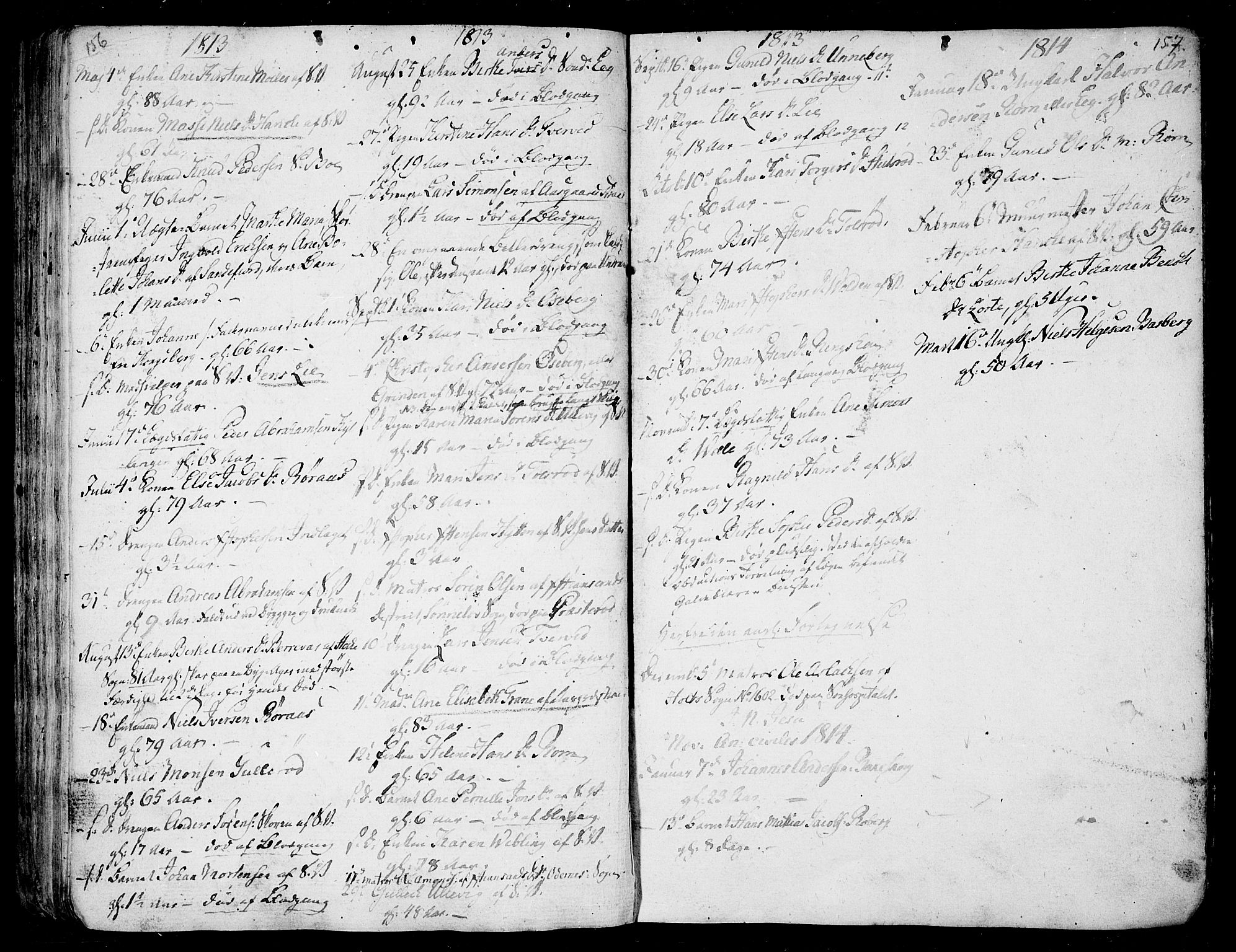 Sem kirkebøker, AV/SAKO-A-5/F/Fb/L0003: Parish register (official) no. II 3, 1792-1814, p. 156-157