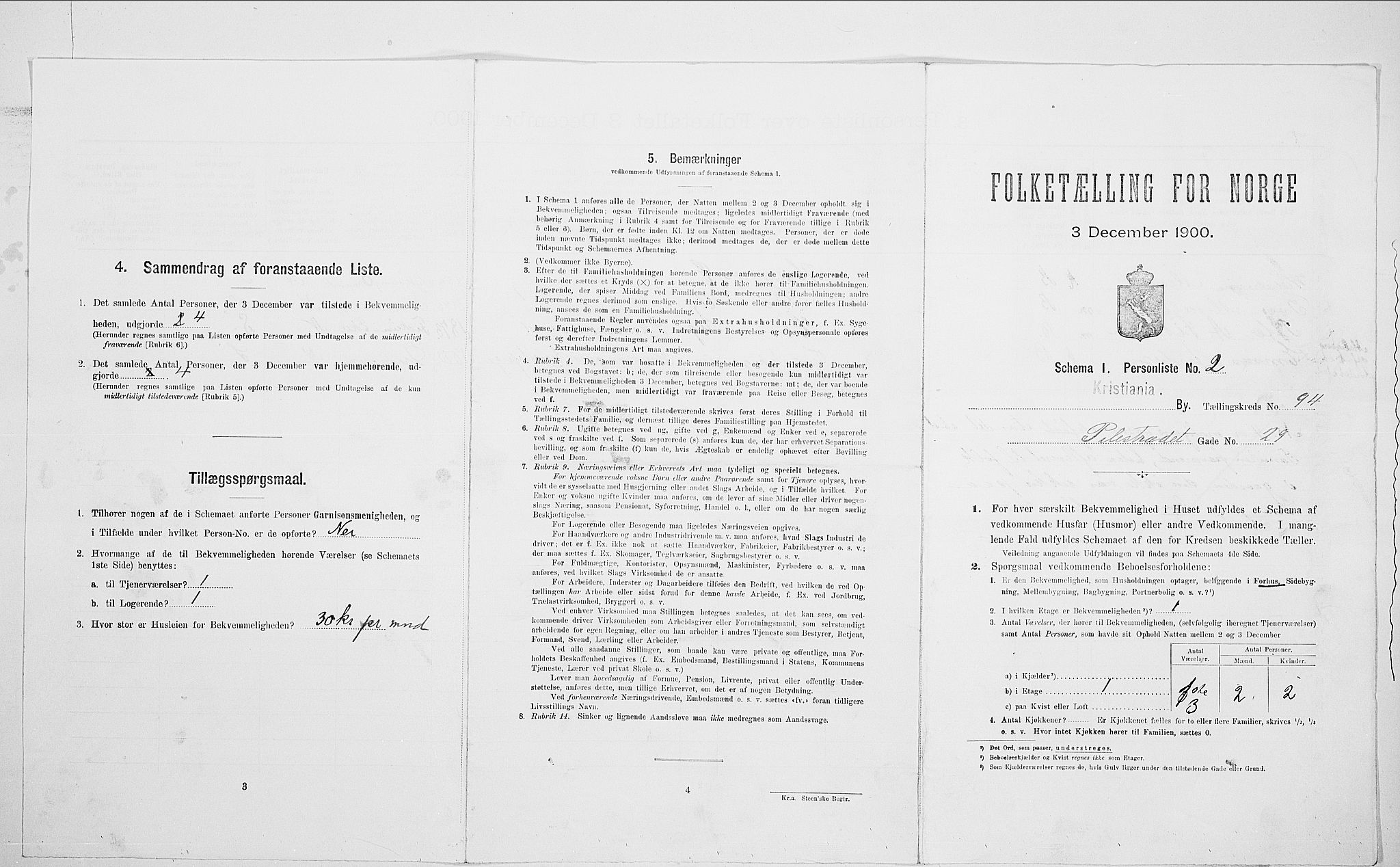 SAO, 1900 census for Kristiania, 1900, p. 71338