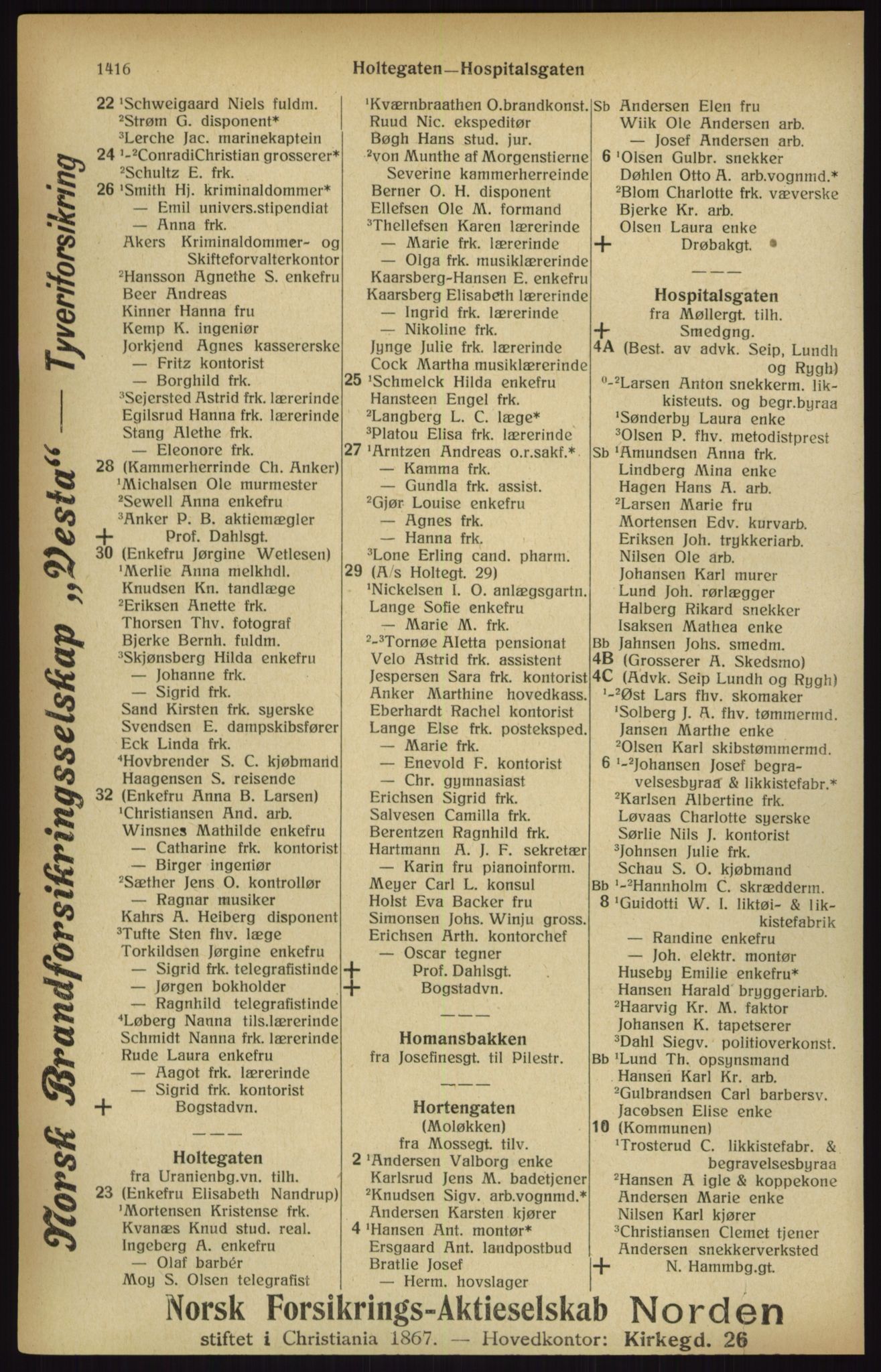 Kristiania/Oslo adressebok, PUBL/-, 1916, p. 1416