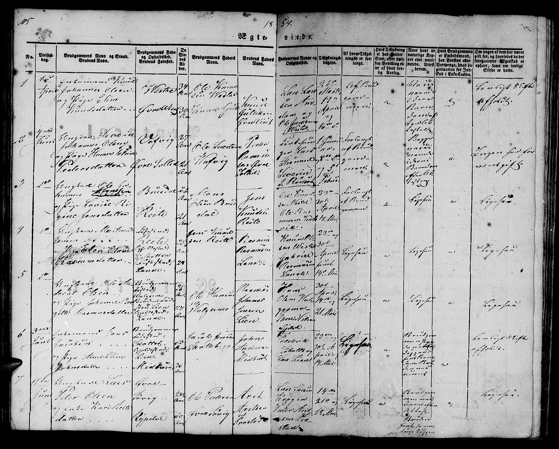 Ministerialprotokoller, klokkerbøker og fødselsregistre - Møre og Romsdal, SAT/A-1454/522/L0324: Parish register (copy) no. 522C03, 1854-1871, p. 105